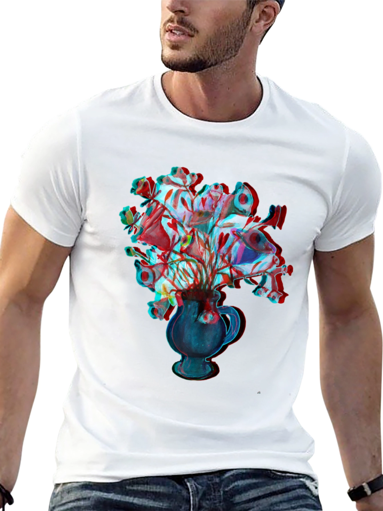 Vase Bouquet Black Graphic Tee