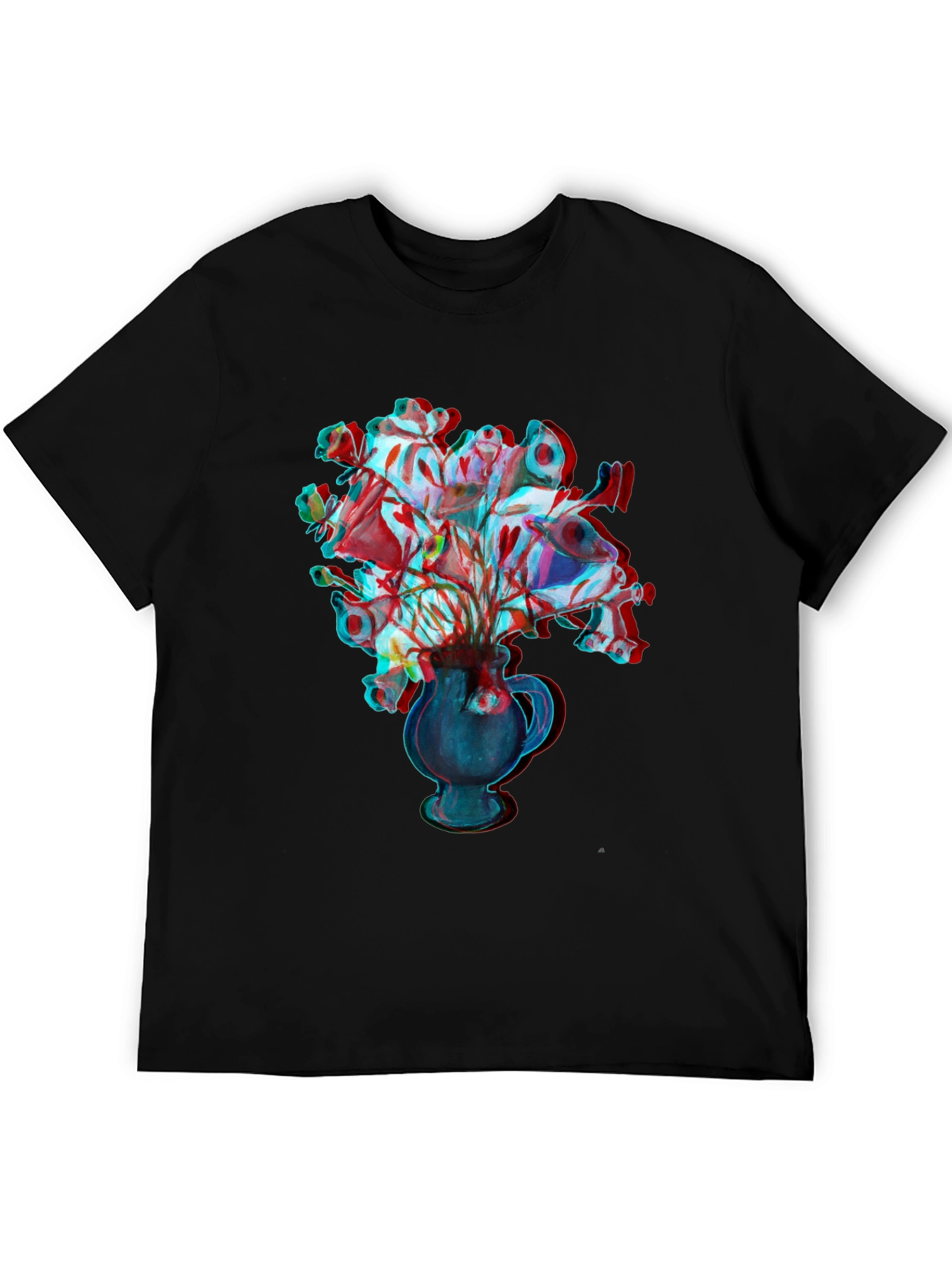Vase Bouquet Black Graphic Tee