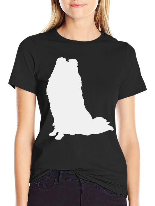 Sheltie Silhouette T-Shirt - Casual Black Tee