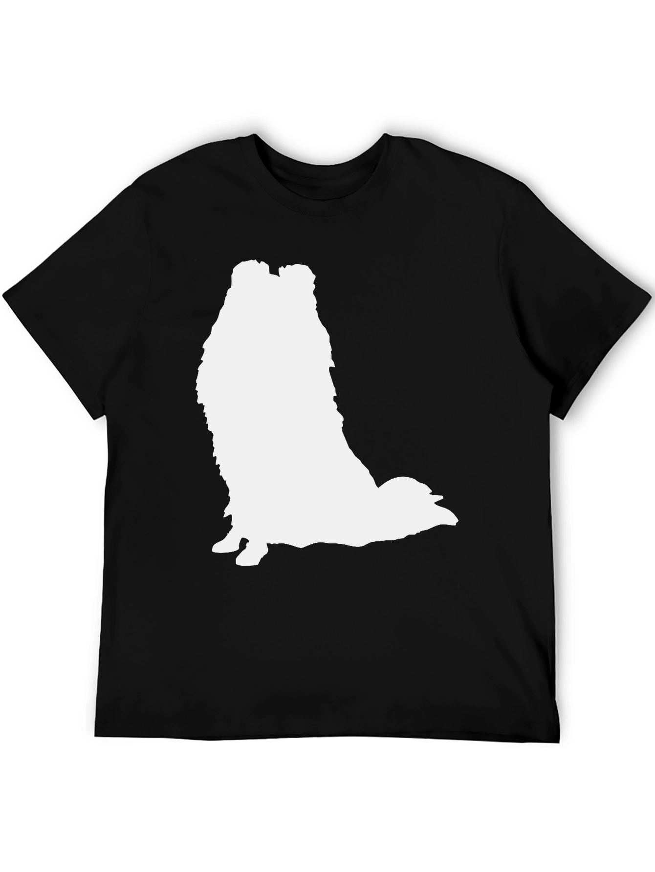 Sheltie Silhouette T-Shirt - Casual Black Tee