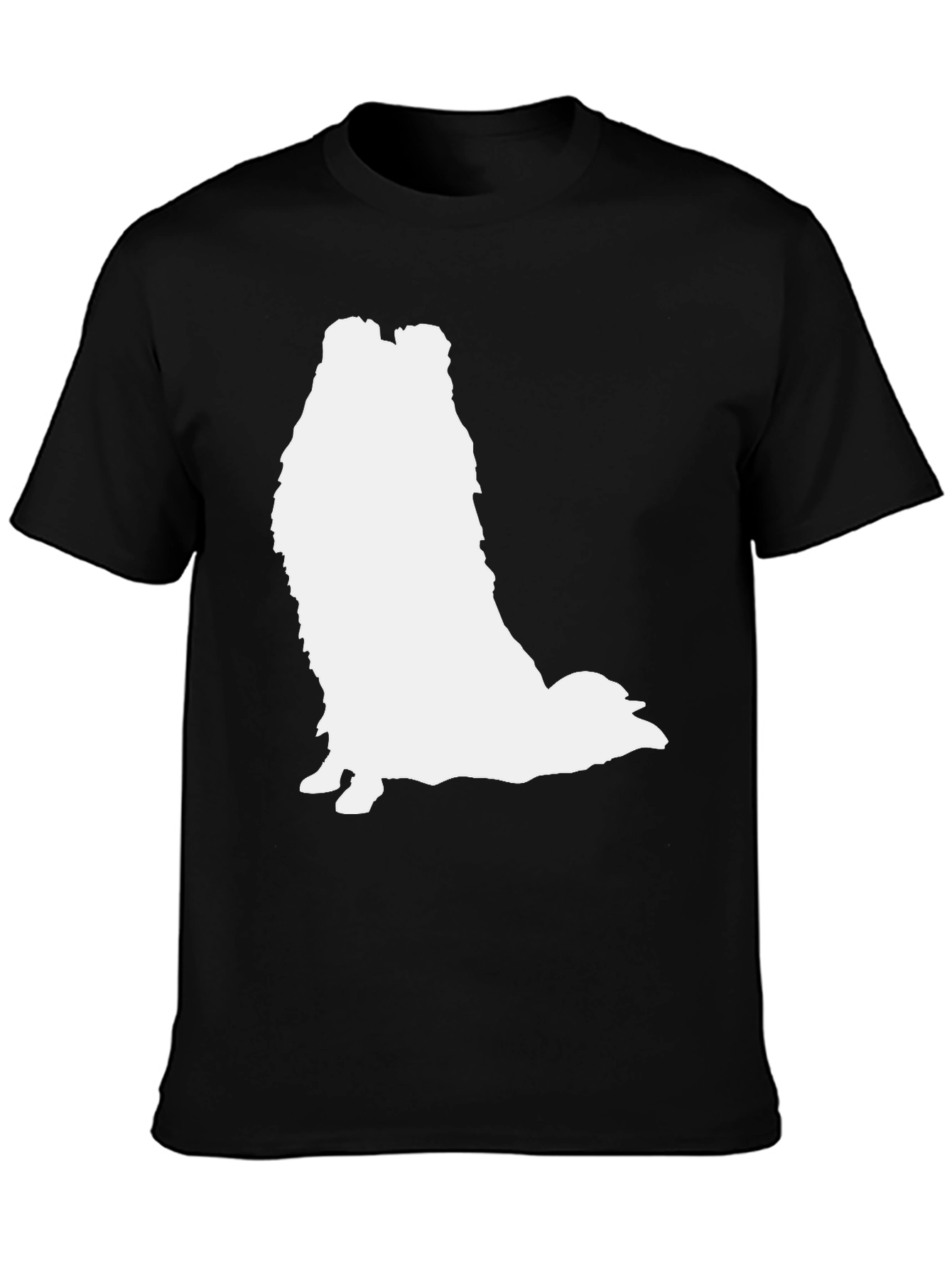 Sheltie Silhouette T-Shirt - Casual Black Tee
