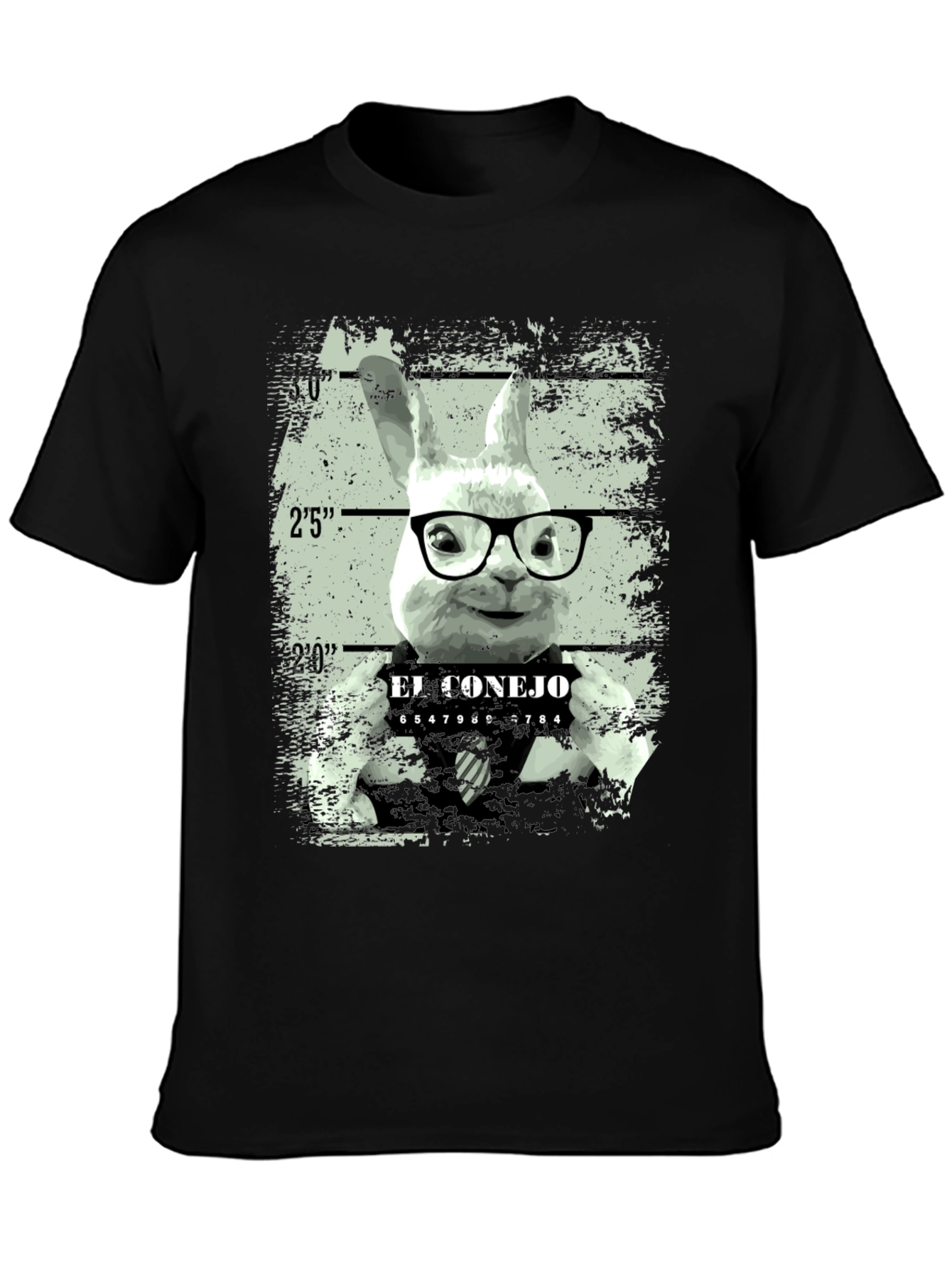 El Conejo Mugshot T-Shirt - Funny Bunny Tee
