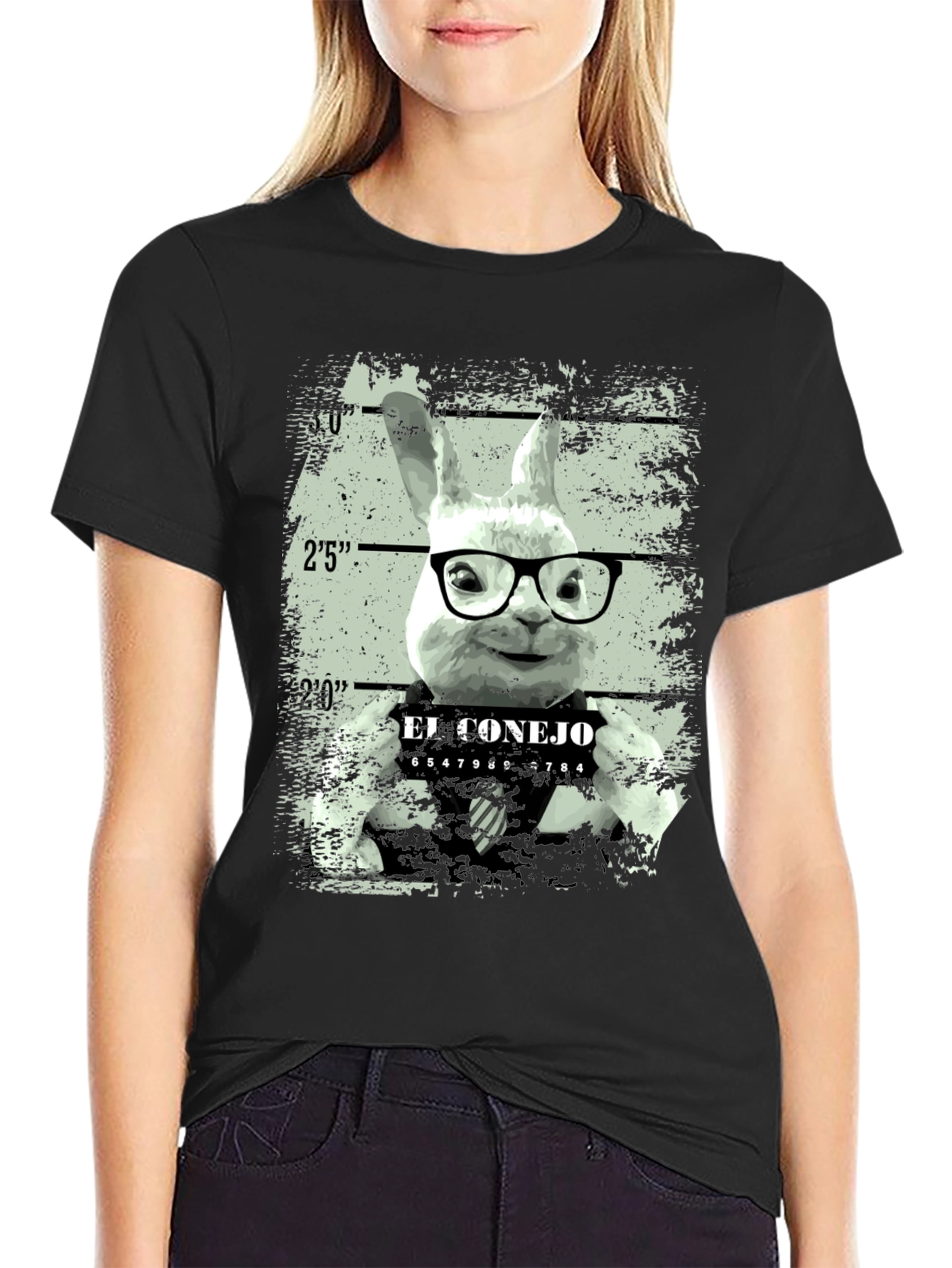 El Conejo Mugshot T-Shirt - Funny Bunny Tee