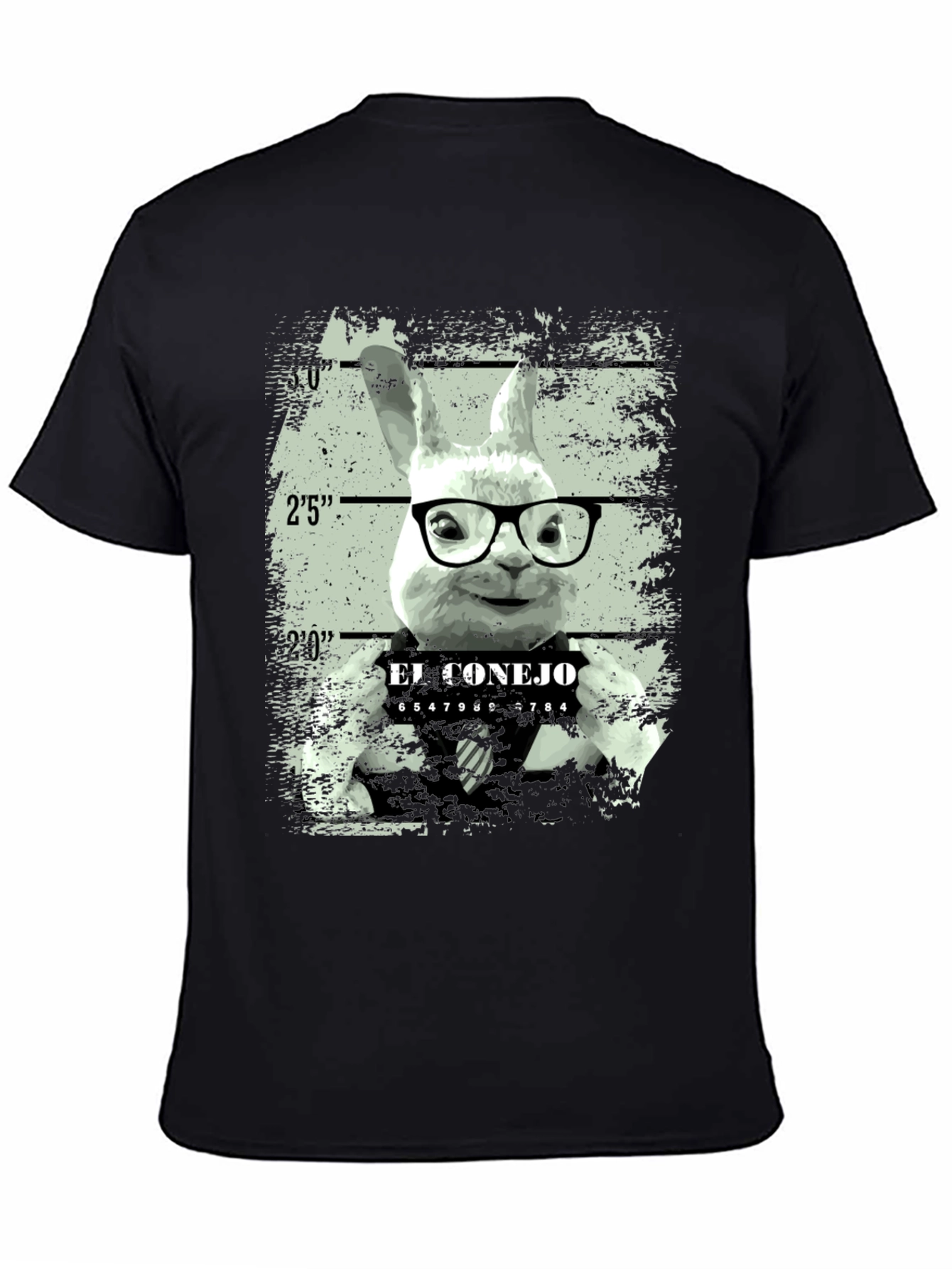 El Conejo Mugshot T-Shirt - Funny Bunny Tee