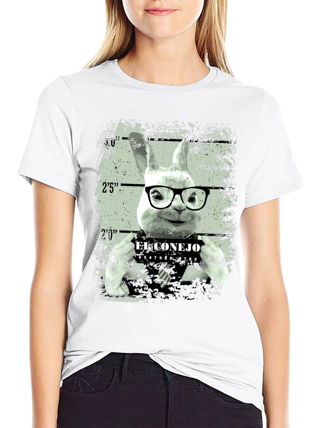 El Conejo Mugshot T-Shirt - Funny Bunny Tee