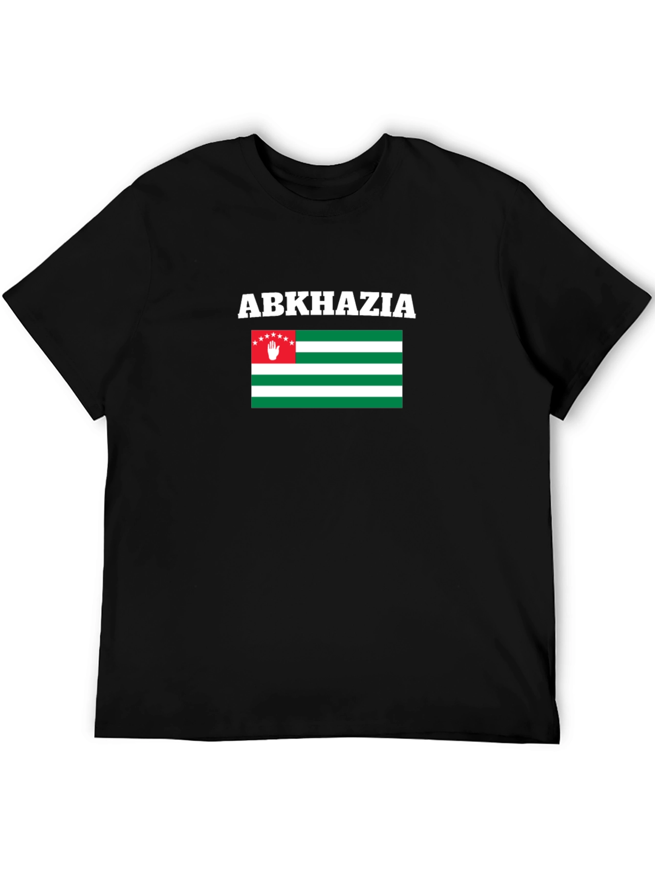 Abkhazia Flag T-Shirt - Black Cotton Tee