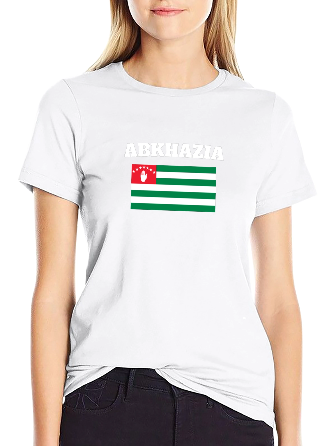 Abkhazia Flag T-Shirt - Black Cotton Tee