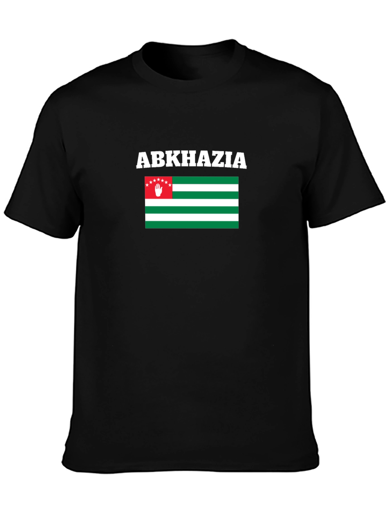 Abkhazia Flag T-Shirt - Black Cotton Tee