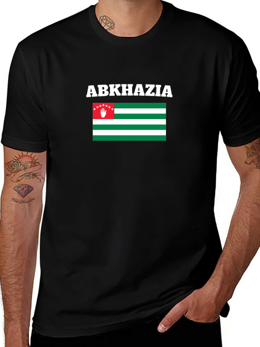 Abkhazia Flag T-Shirt - Black Cotton Tee