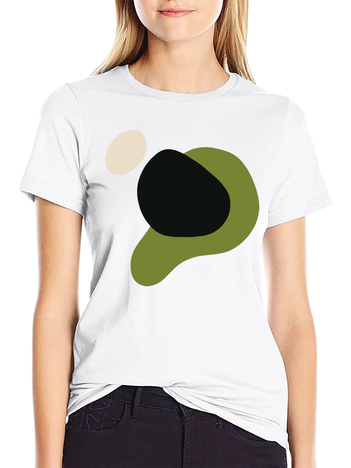 Abstract Graphic Print Tee - Modern Casual Style