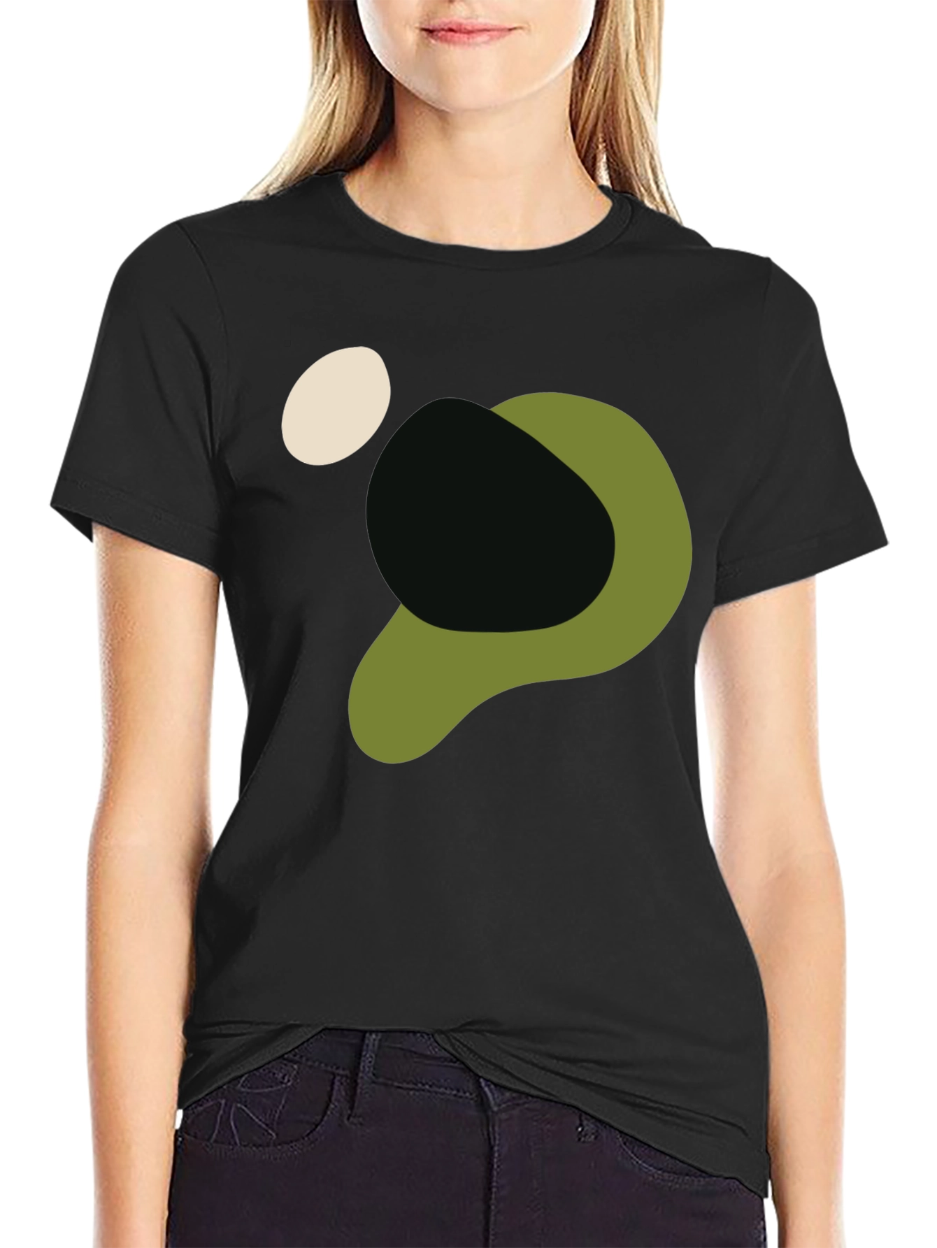 Abstract Graphic Print Tee - Modern Casual Style