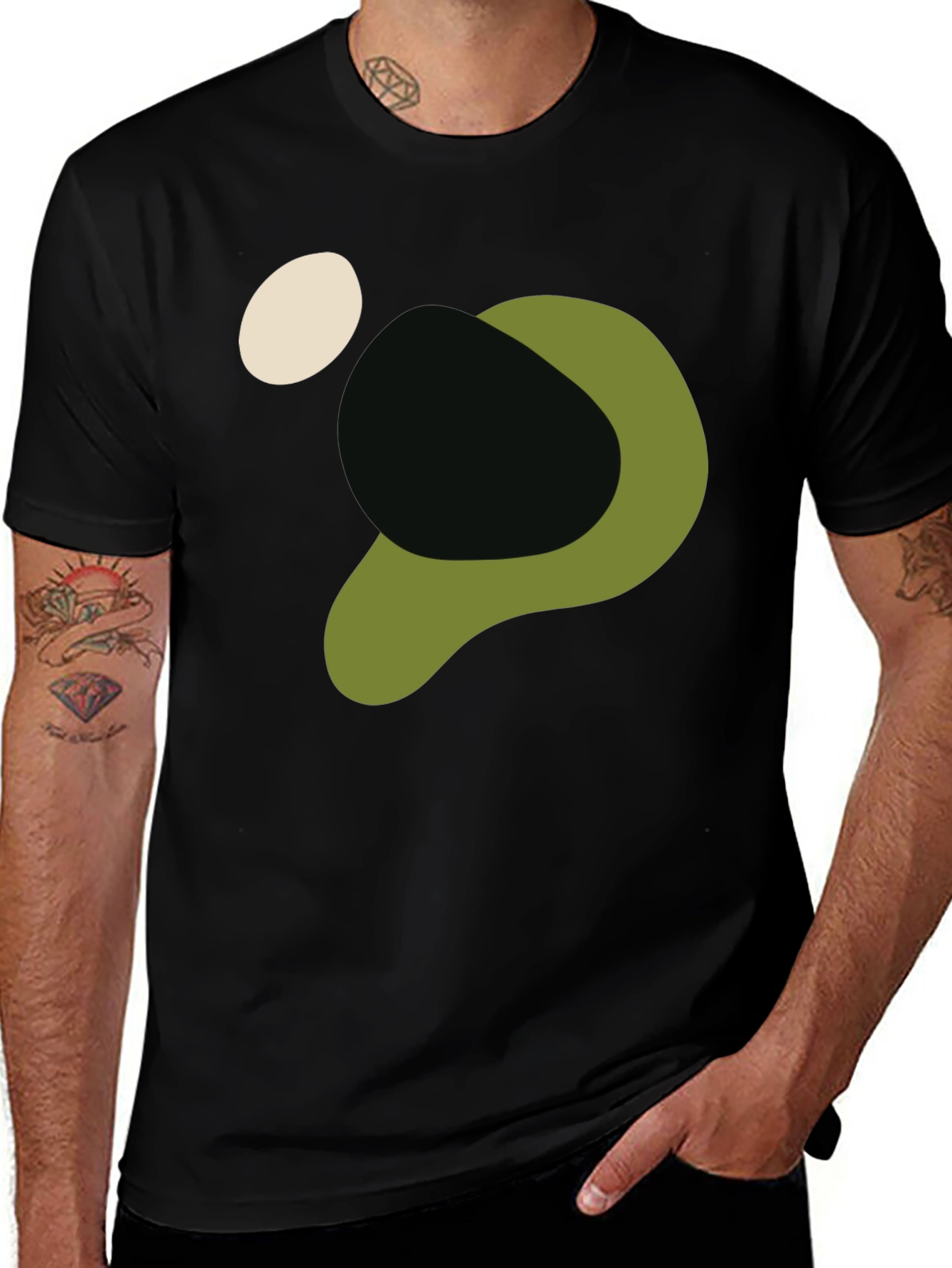 Abstract Graphic Print Tee - Modern Casual Style