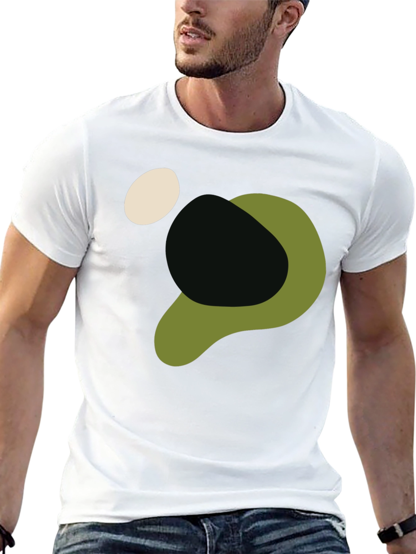 Abstract Graphic Print Tee - Modern Casual Style
