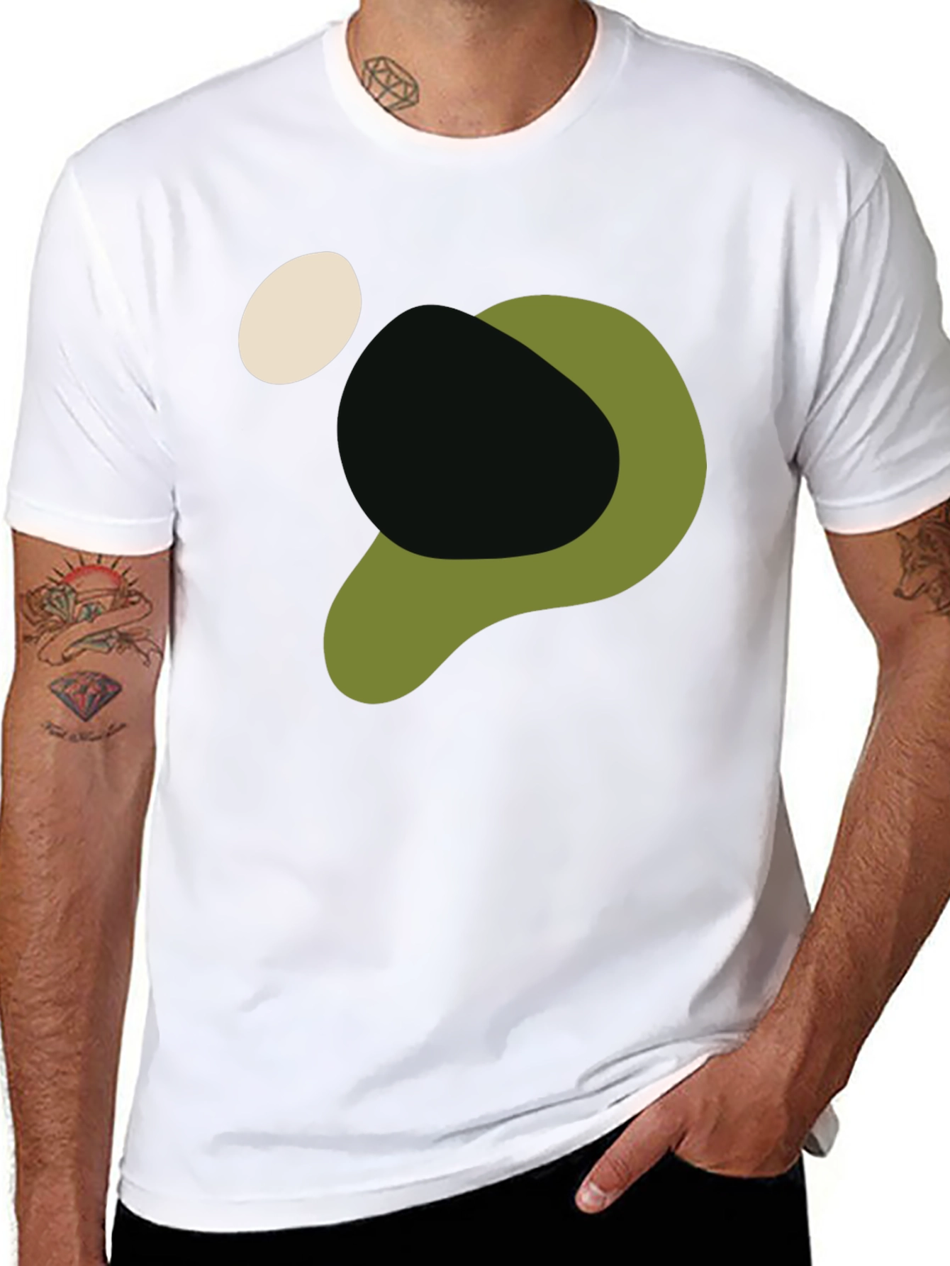 Abstract Graphic Print Tee - Modern Casual Style