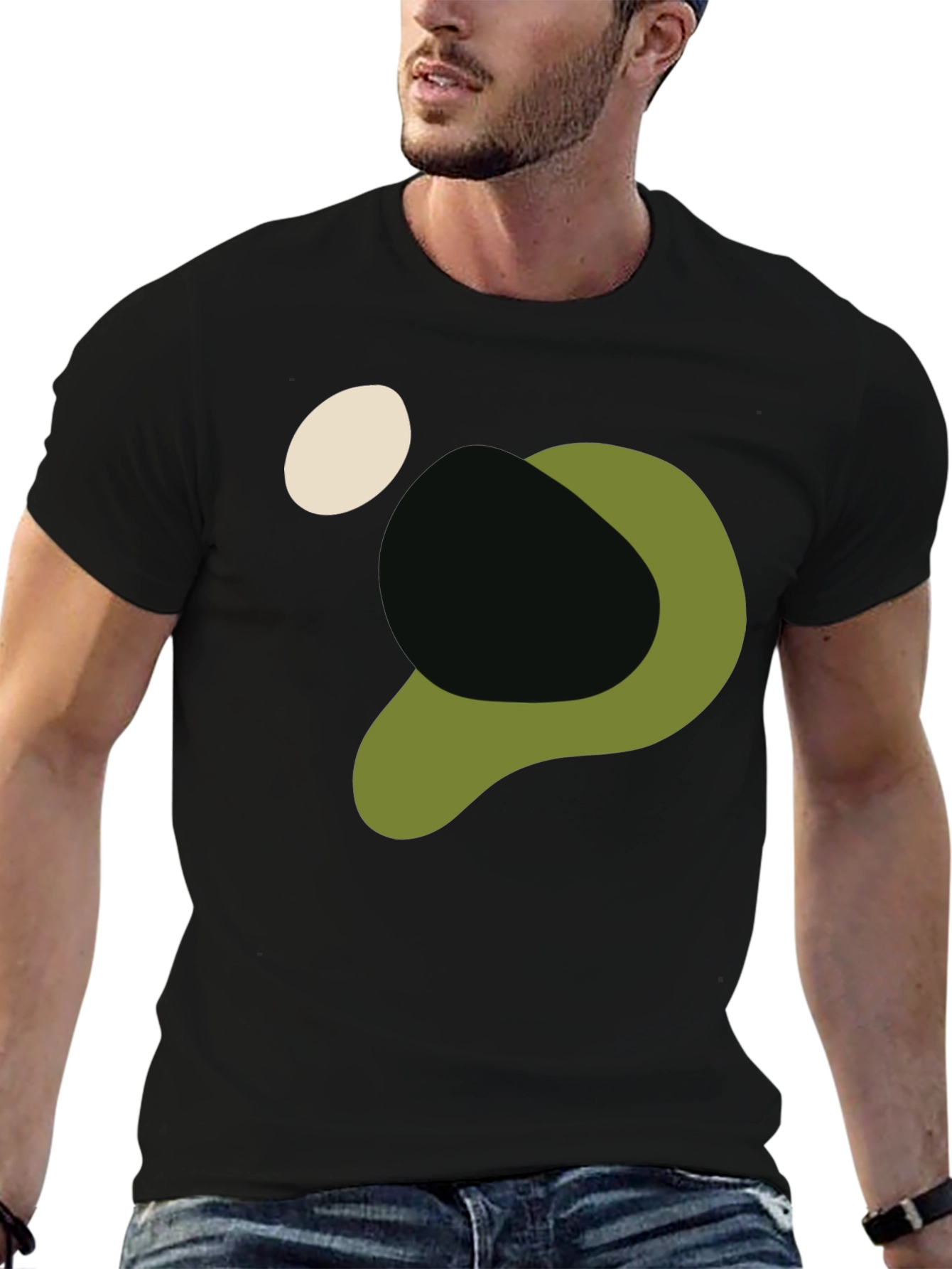 Abstract Graphic Print Tee - Modern Casual Style