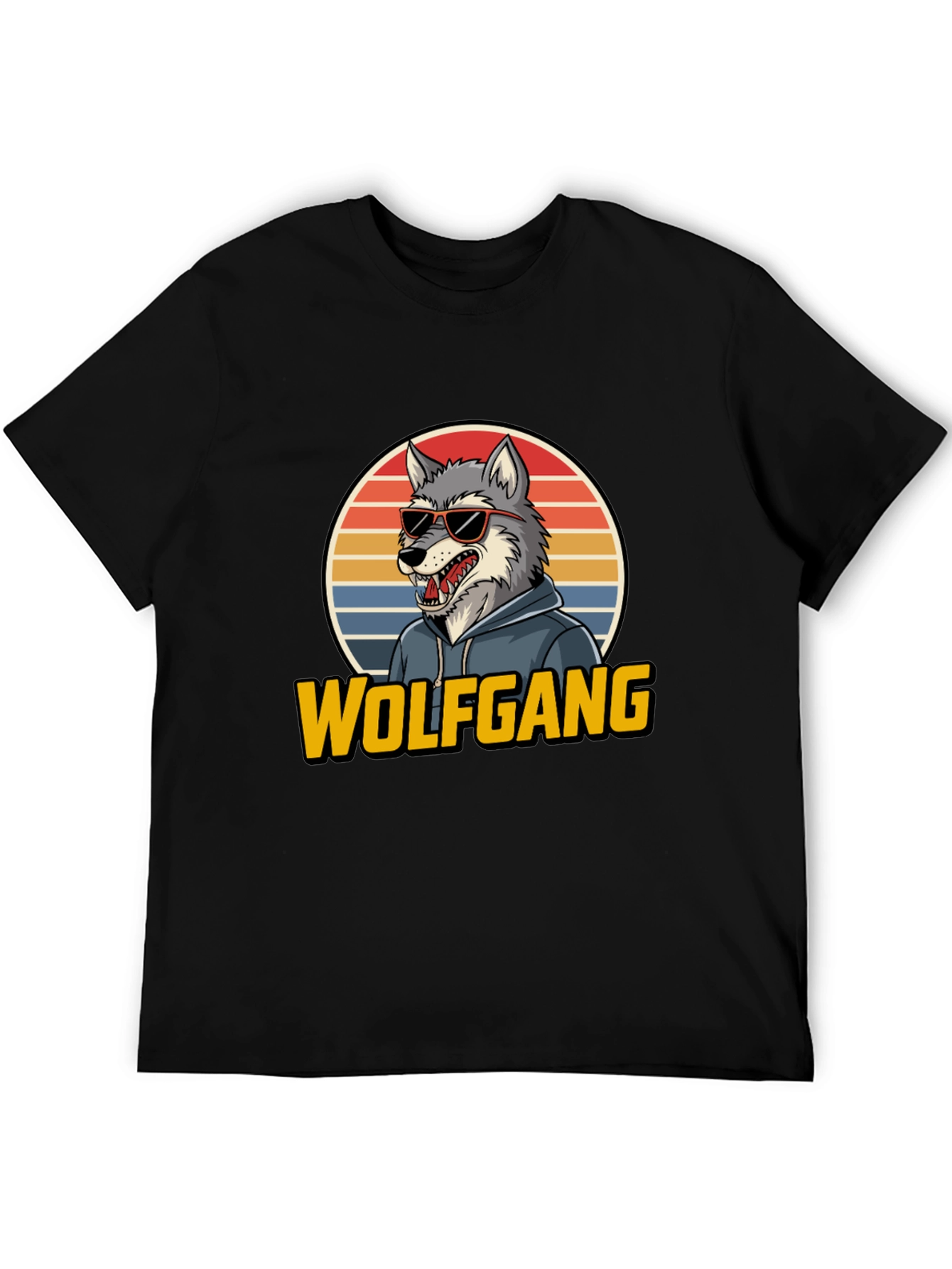 Wolfgang T-Shirt - Cool Wolf Design Retro Style Tee
