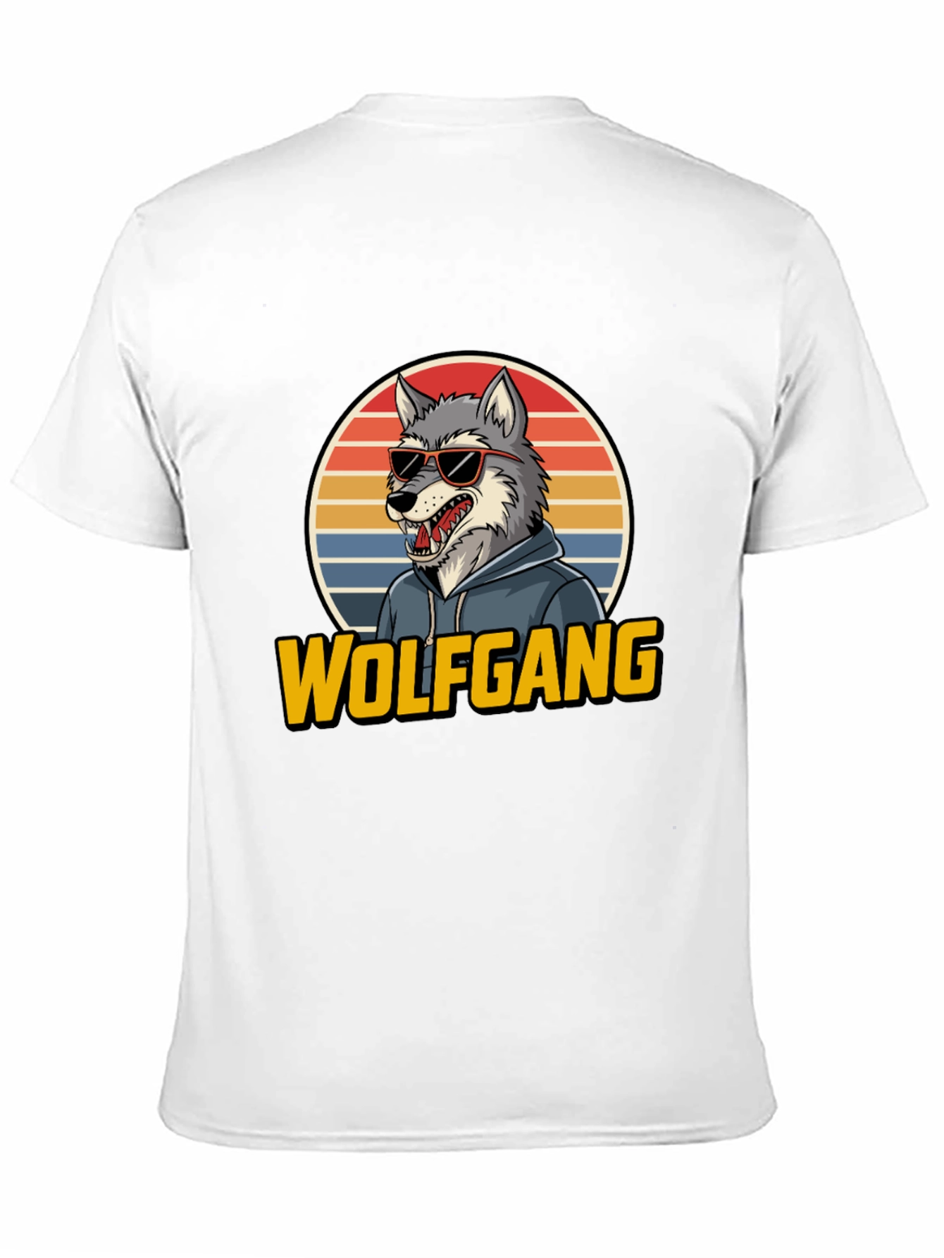 Wolfgang T-Shirt - Cool Wolf Design Retro Style Tee