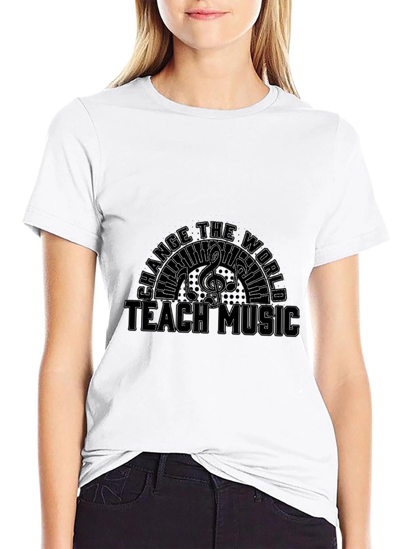 Teach Music Change The World Graphic T-Shirt