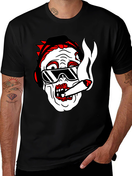 Cool Zombie Graphic T-Shirt - Black Cotton Tee