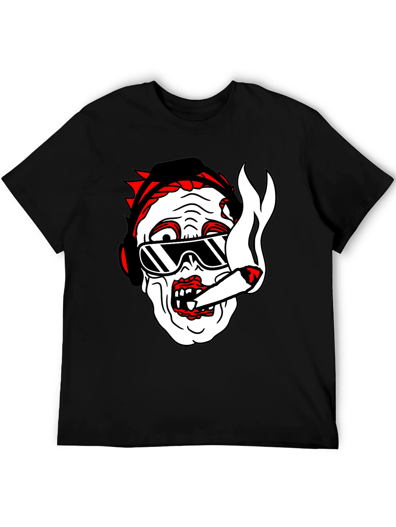 Cool Zombie Graphic T-Shirt - Black Cotton Tee