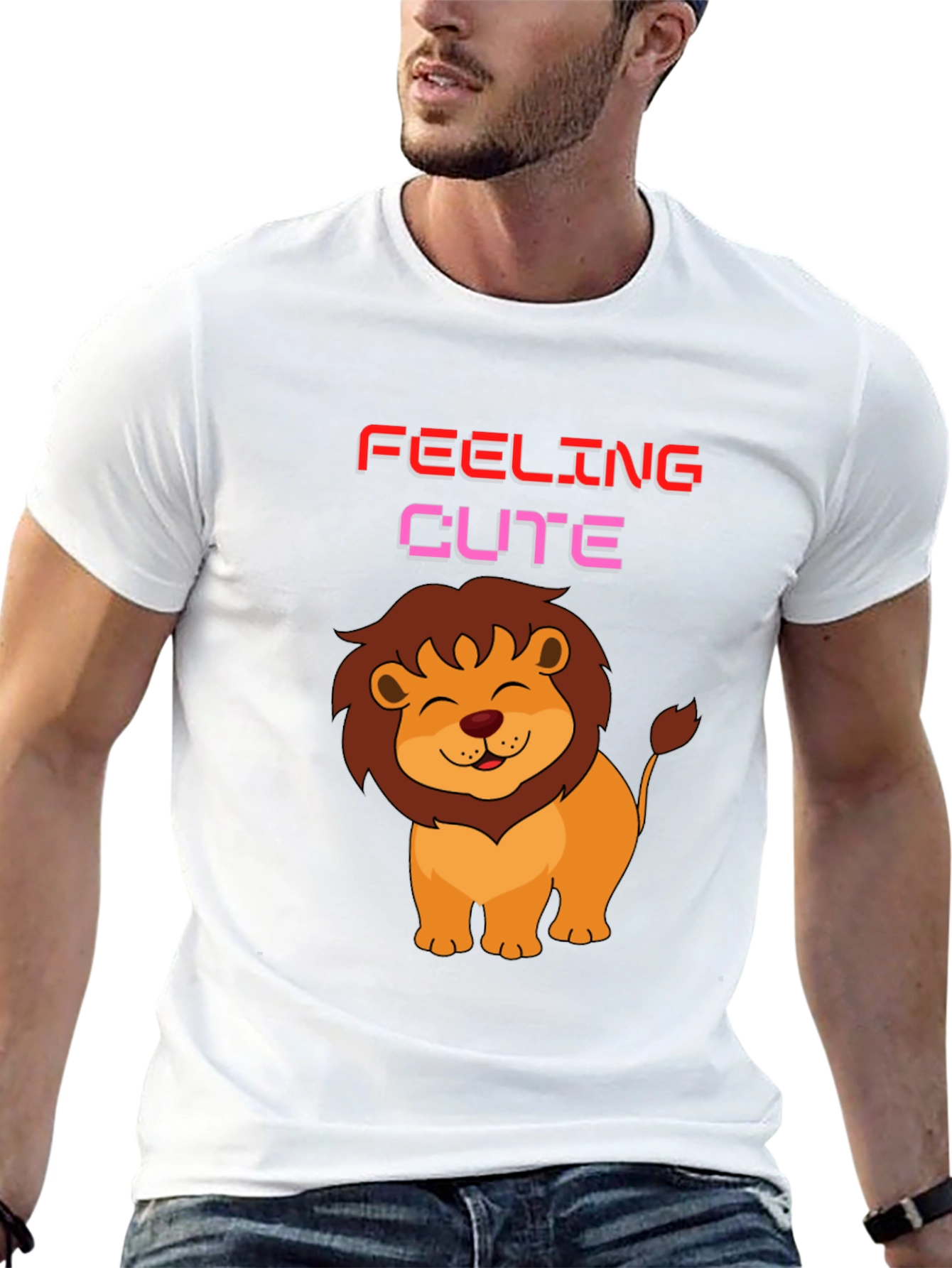 Feeling Cute Lion Graphic T-Shirt