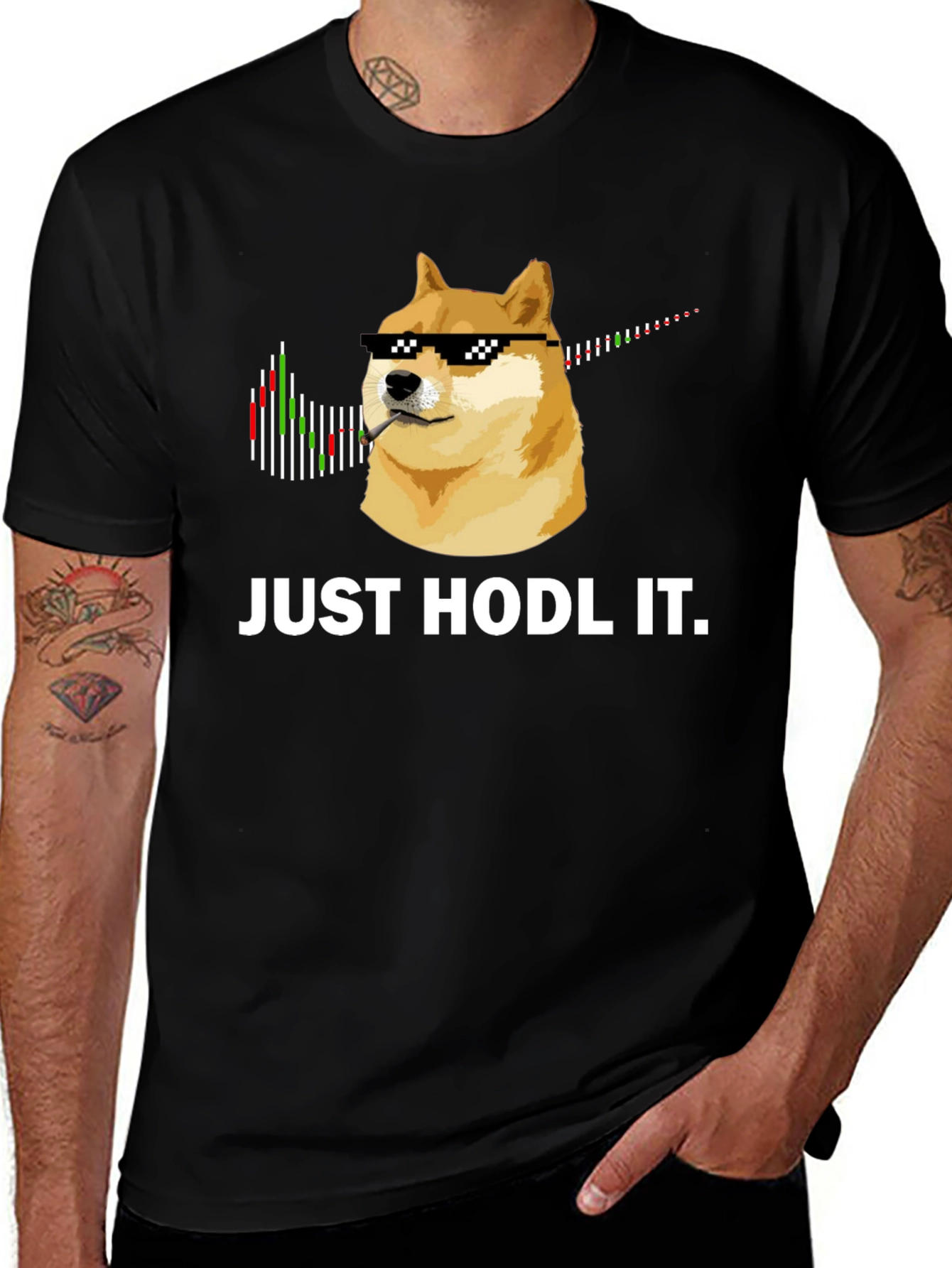 Just Hodl It T-Shirt: Crypto Doge Meme Tee