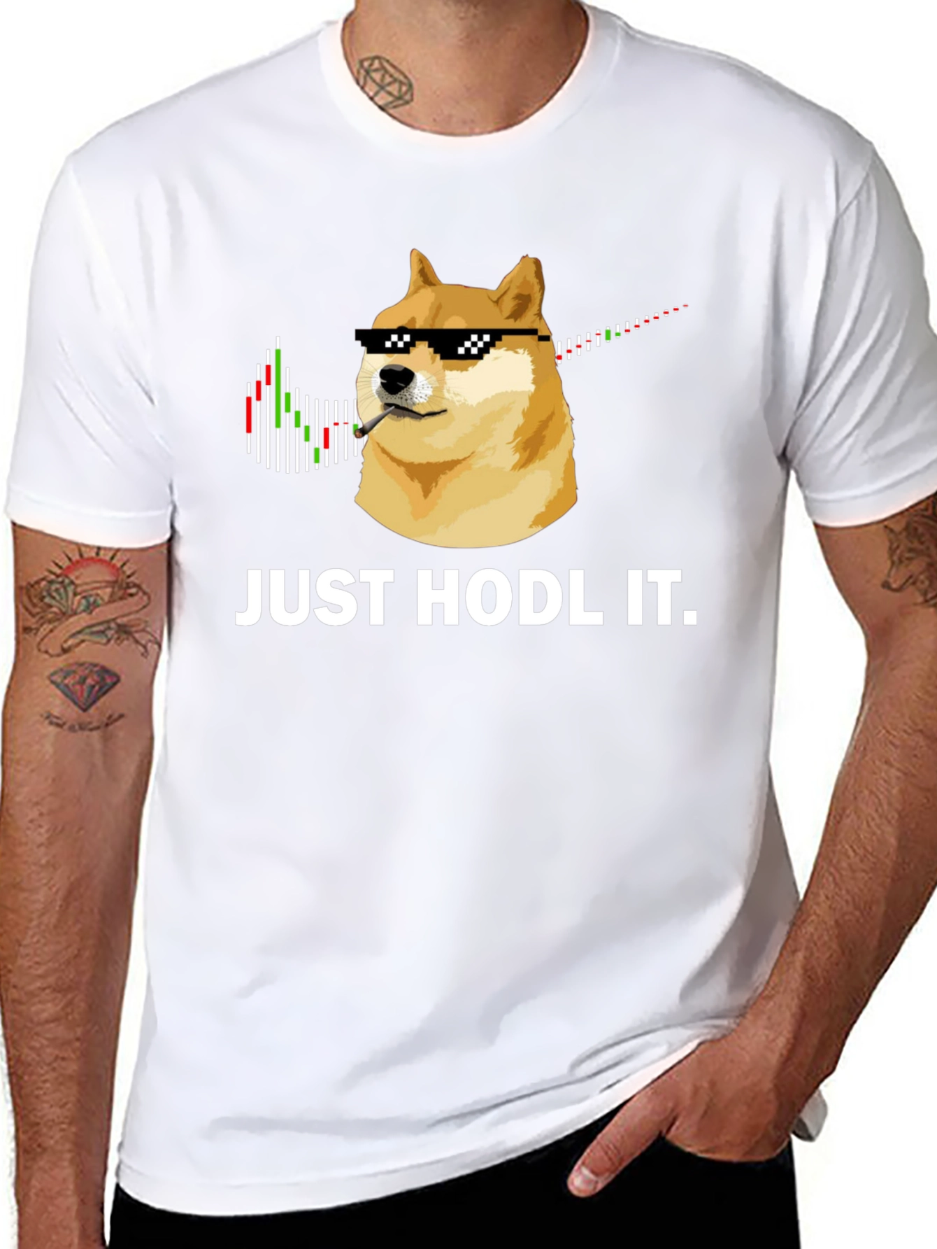 Just Hodl It T-Shirt: Crypto Doge Meme Tee