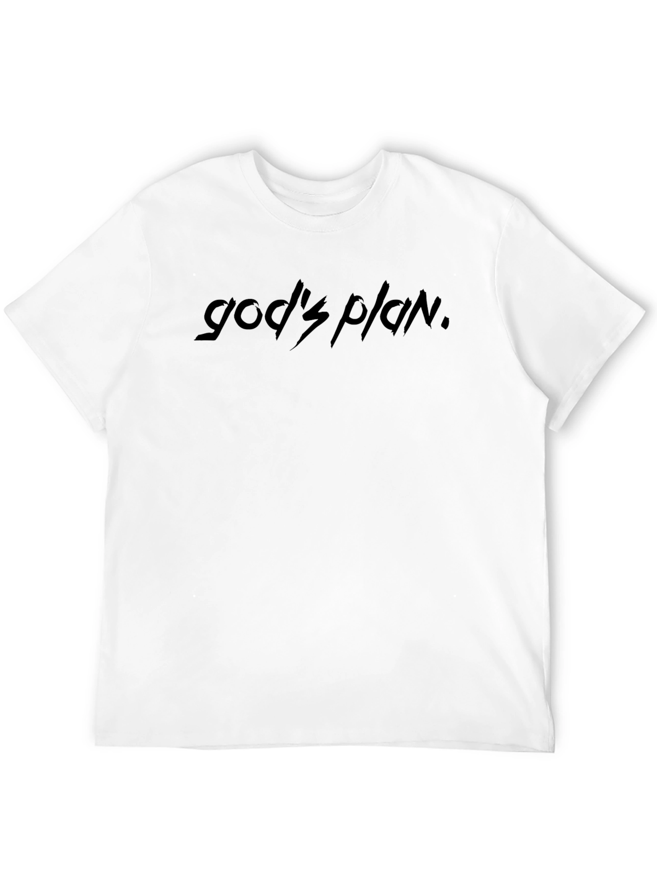 Gods Plan Graphic Print Black T-Shirt