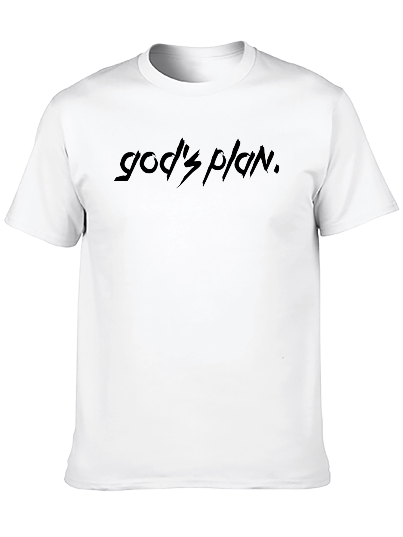 Gods Plan Graphic Print Black T-Shirt