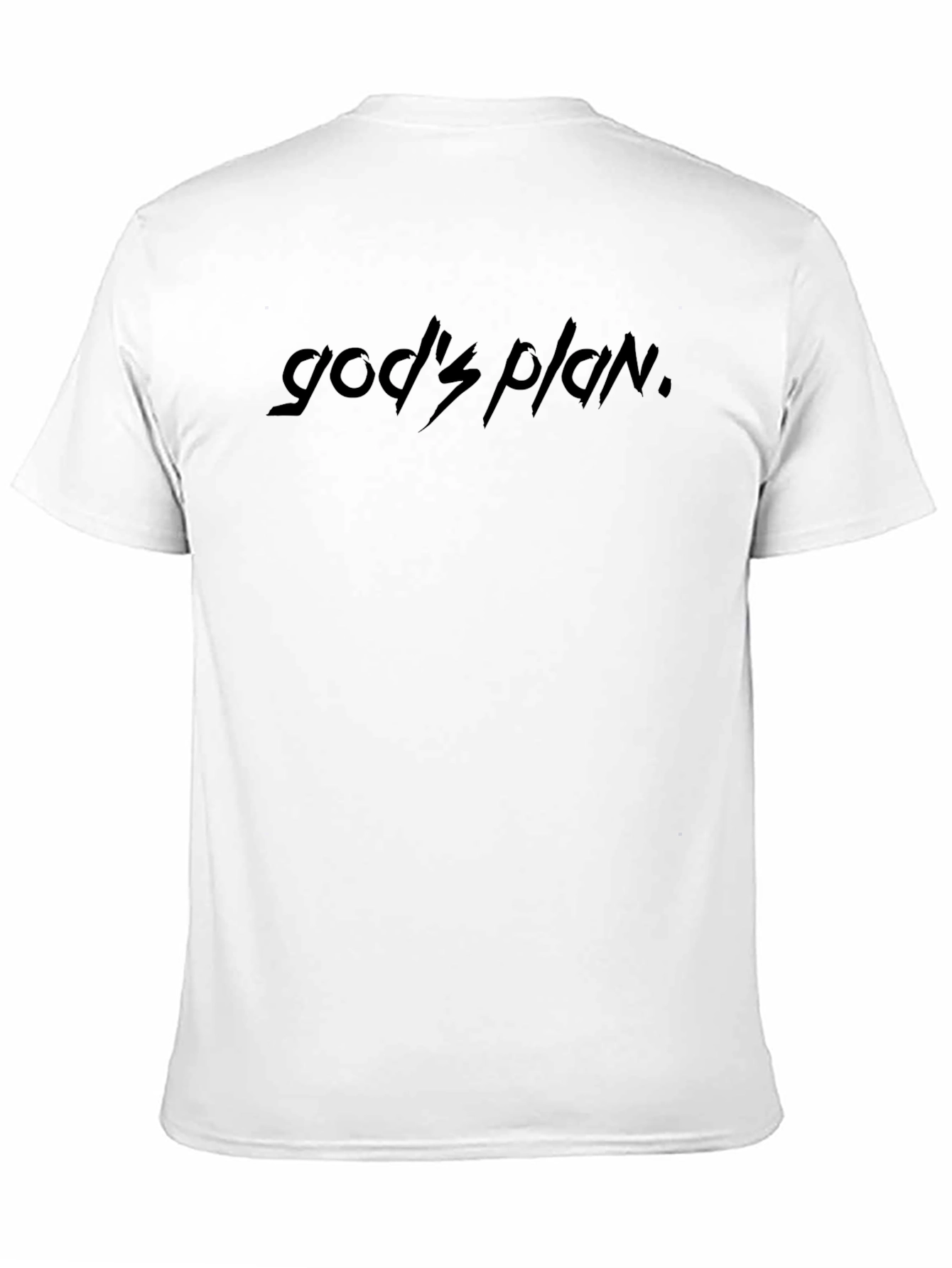 Gods Plan Graphic Print Black T-Shirt