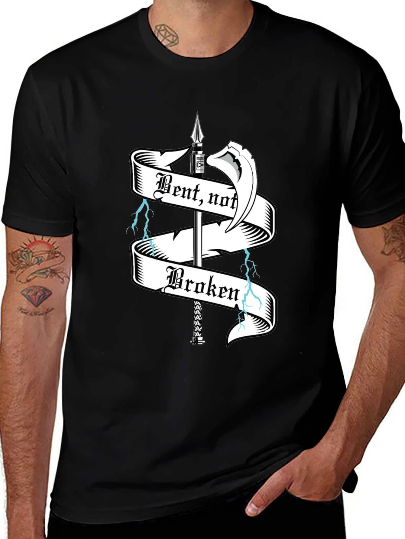 Bent Not Broken Graphic Tee - Black