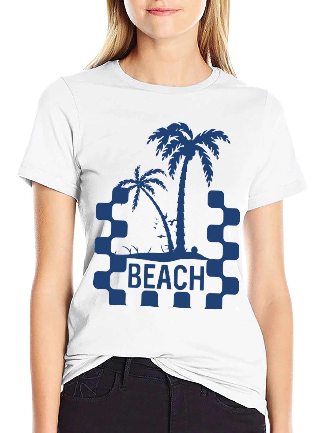 Beach Palm Tree Graphic T-Shirt - Summer Vibes