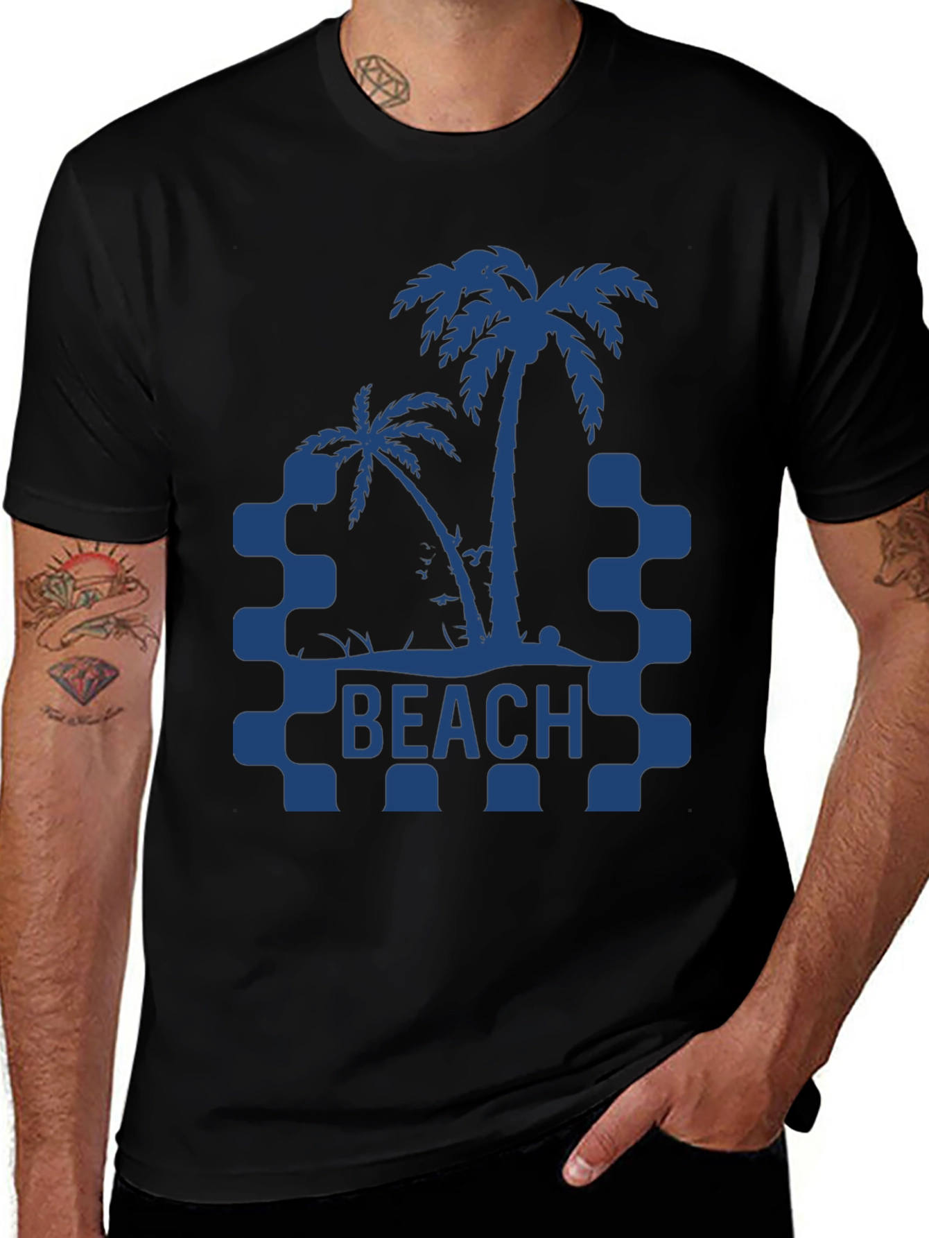 Beach Palm Tree Graphic T-Shirt - Summer Vibes
