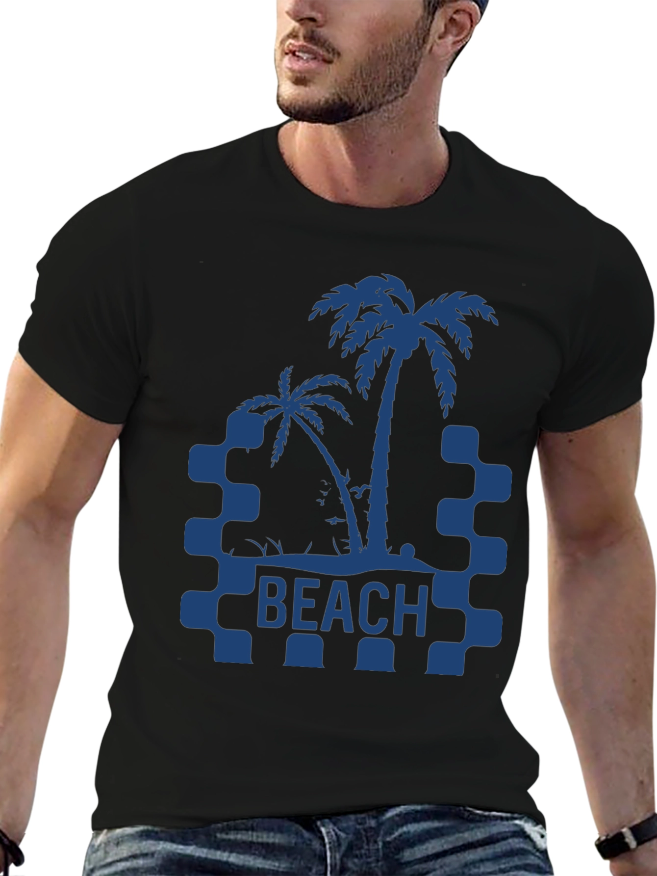Beach Palm Tree Graphic T-Shirt - Summer Vibes