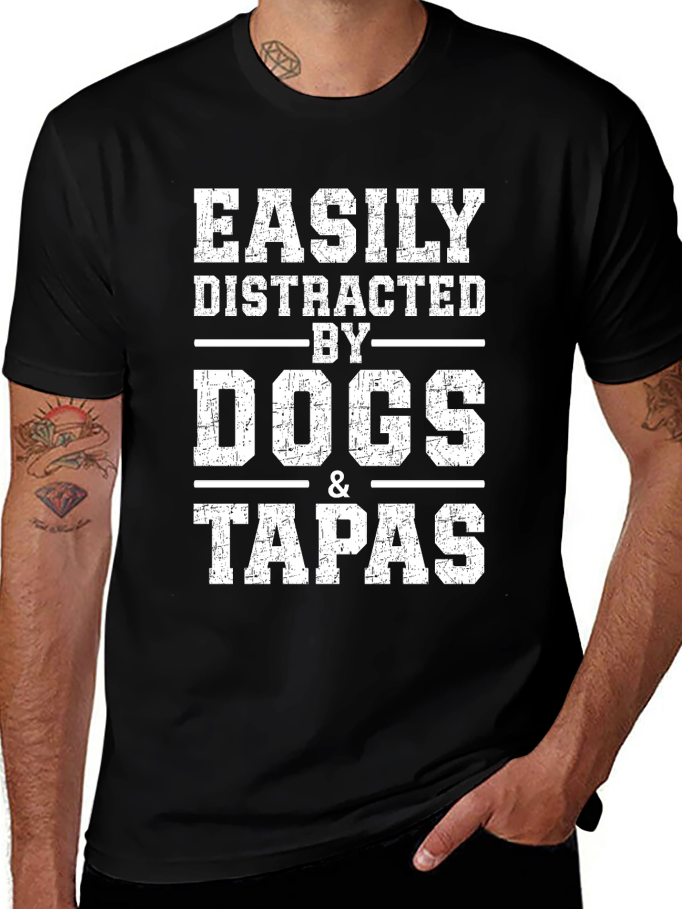 Easily Distracted By Dogs and Tapas T-Shirt