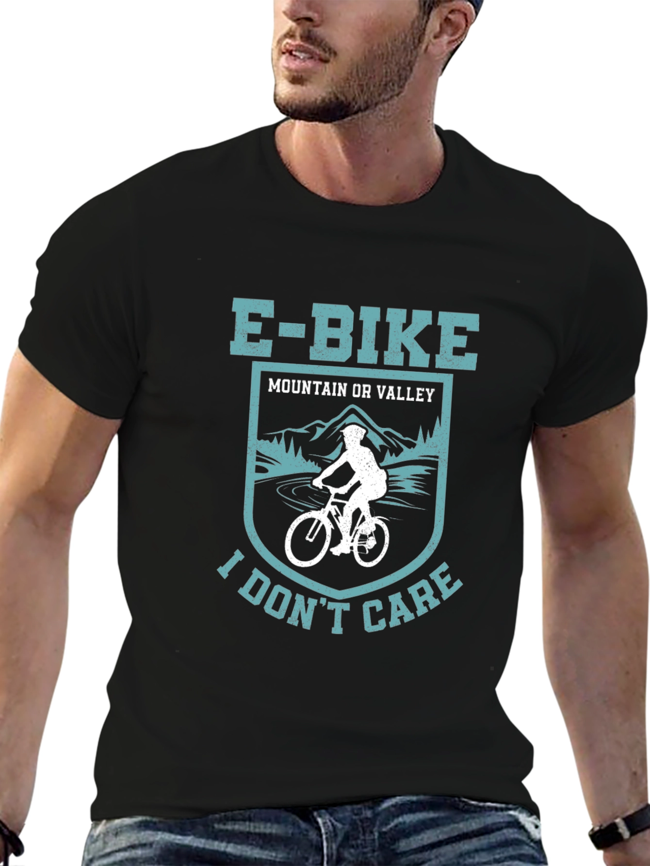 E-Bike Mountain or Valley I Dont Care T-Shirt