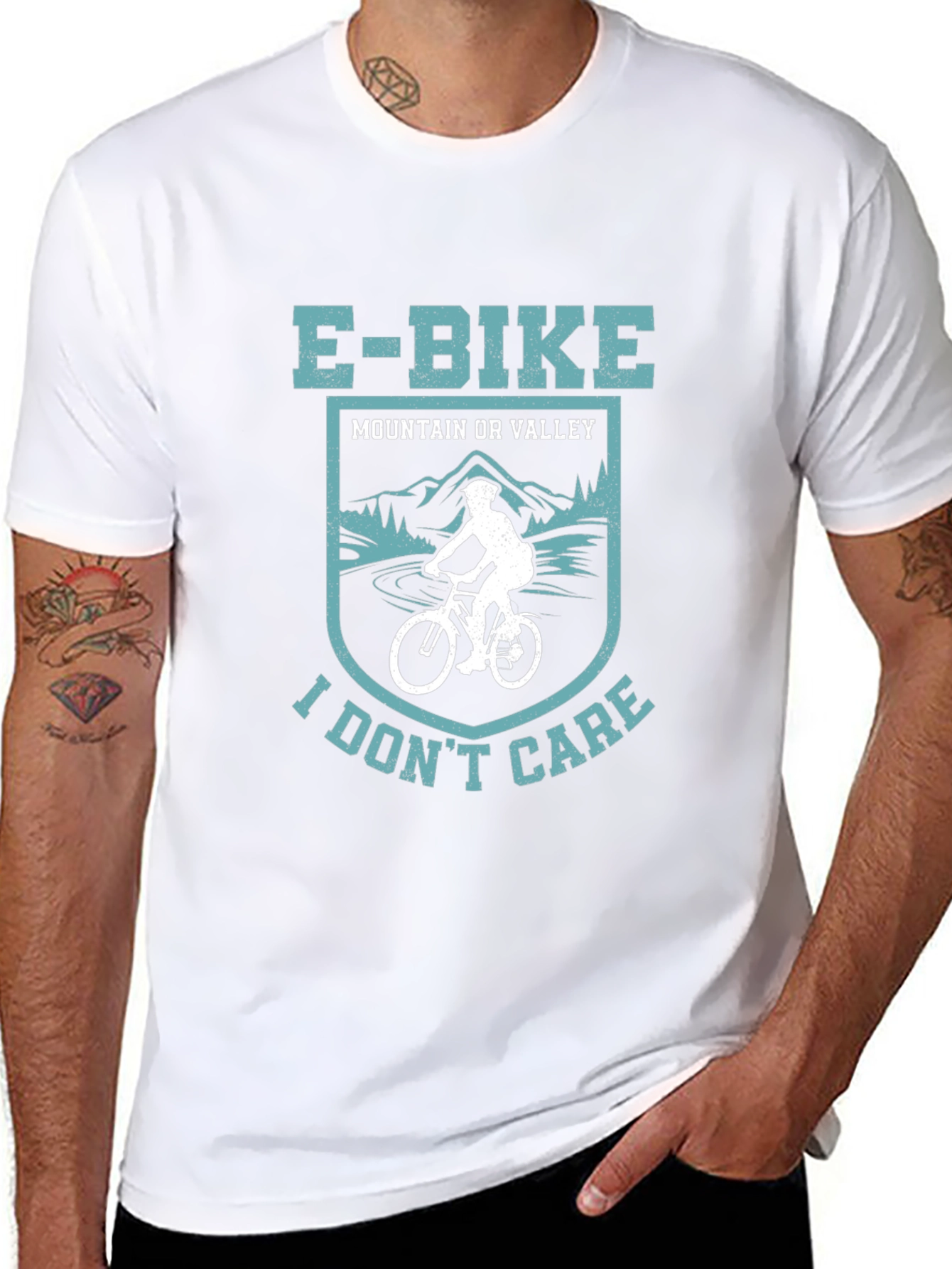 E-Bike Mountain or Valley I Dont Care T-Shirt