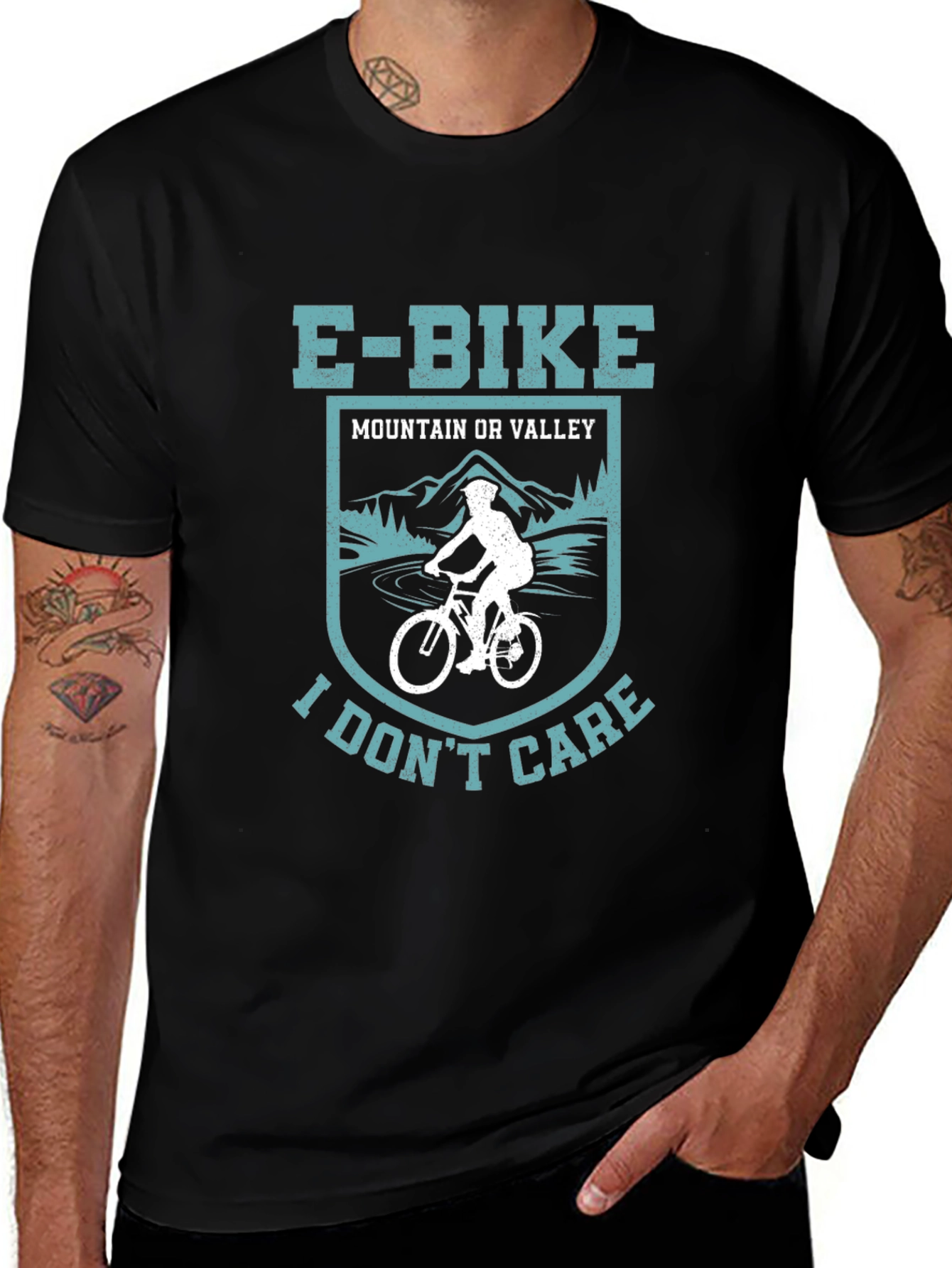 E-Bike Mountain or Valley I Dont Care T-Shirt