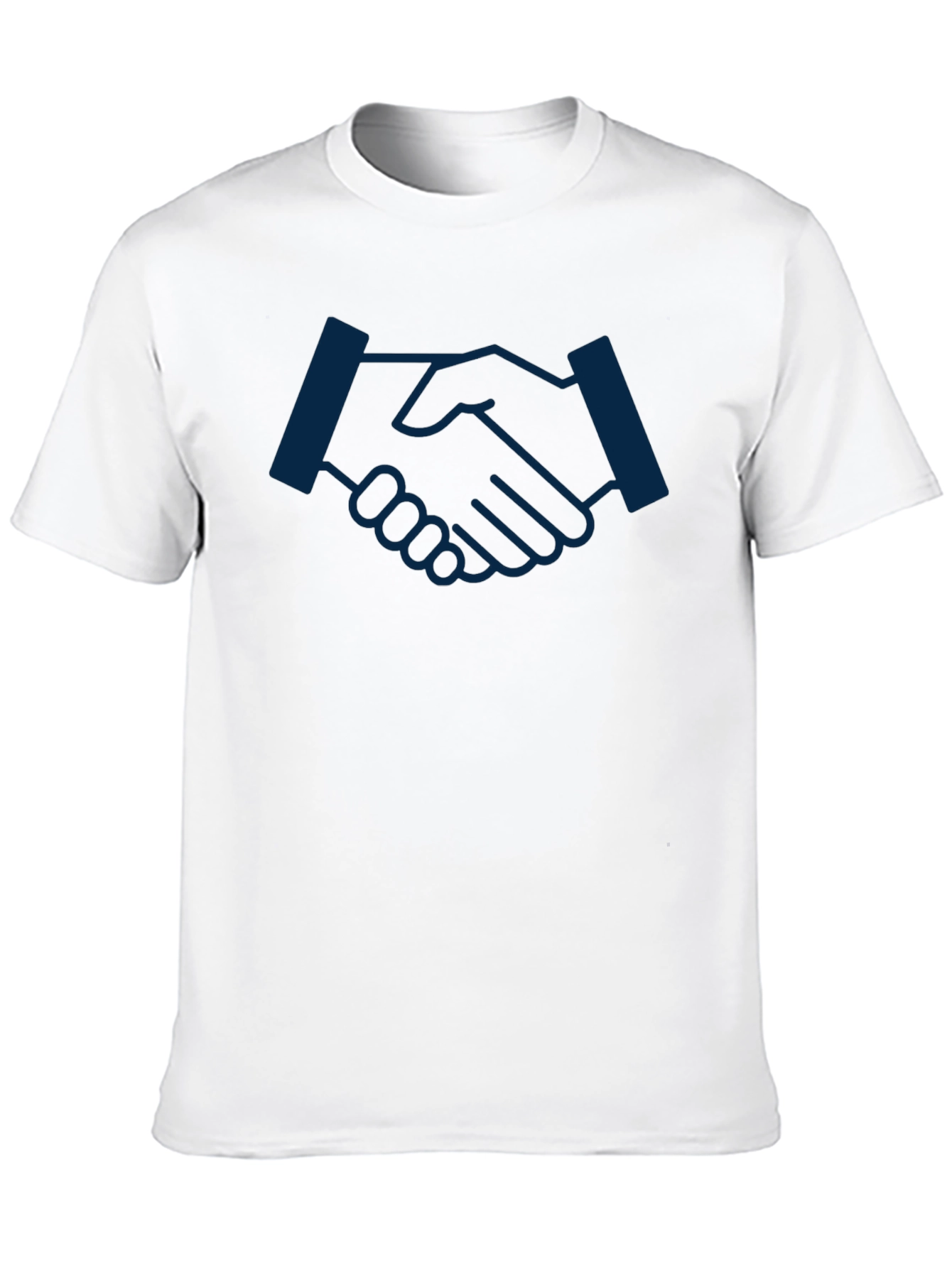 Handshake Graphic Tee - Soft Black Cotton Shirt