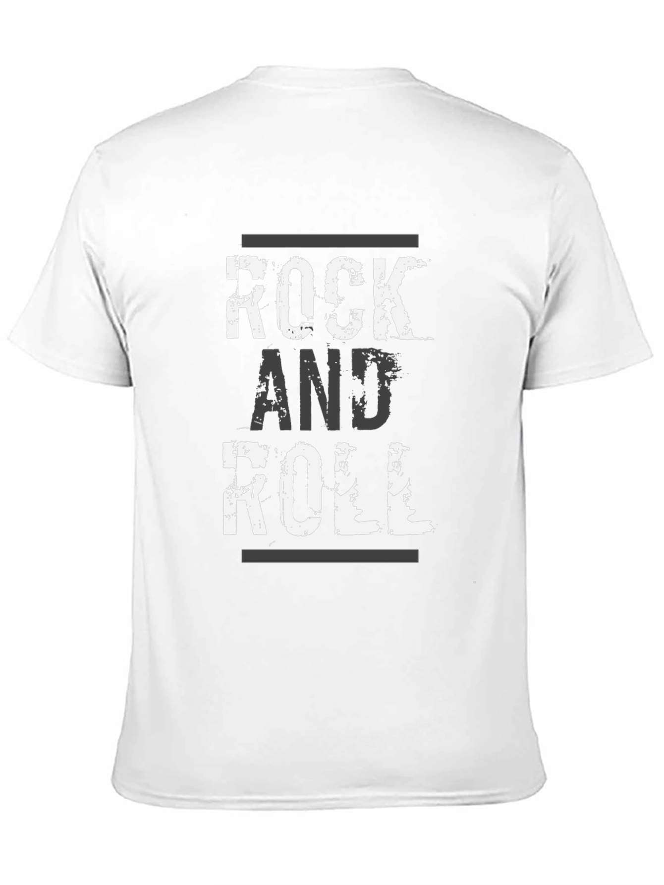 Rock and Roll Graphic Print Black T-Shirt