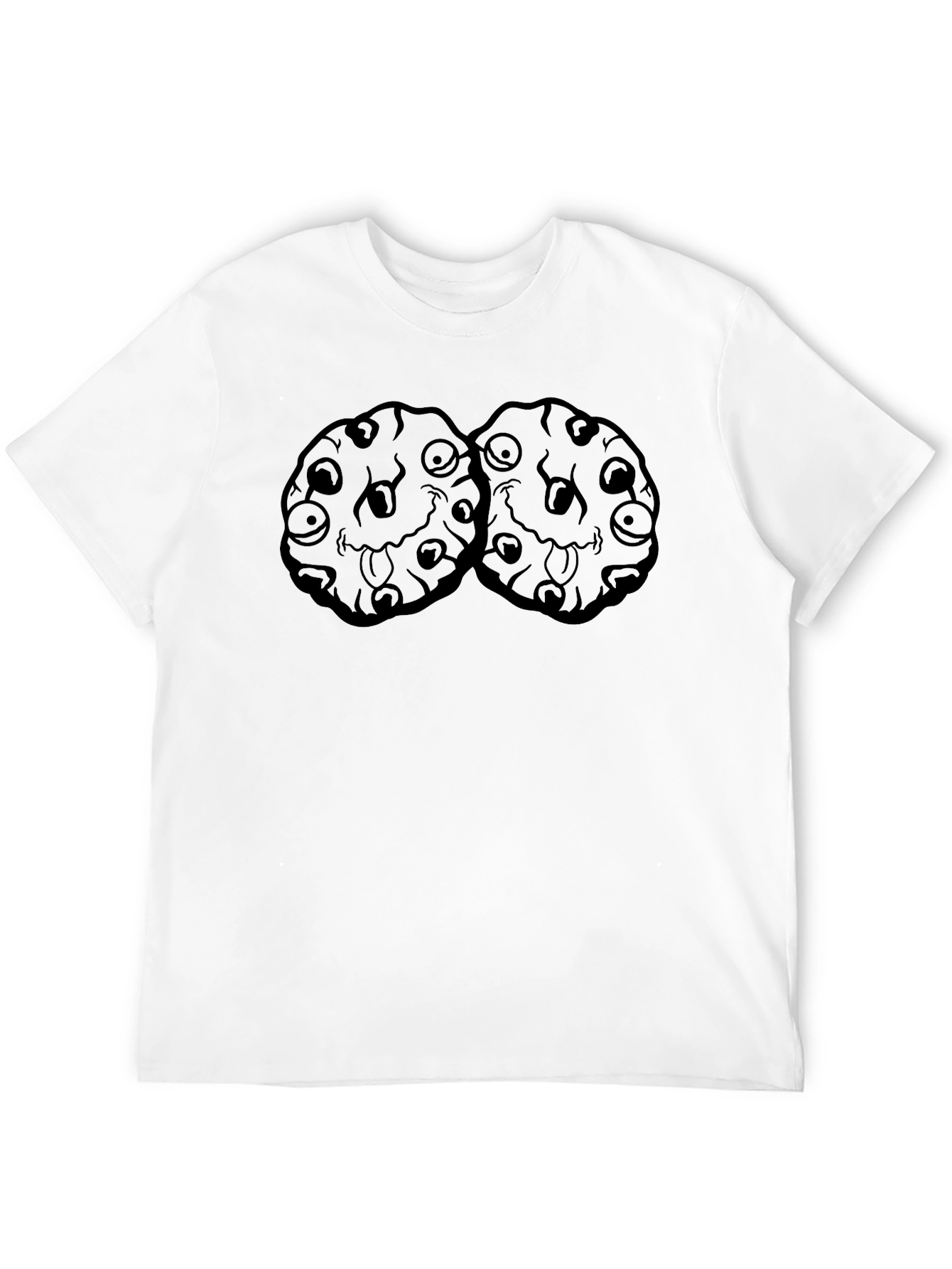Monster Cookies Graphic Tee - Soft Black Cotton T-Shirt