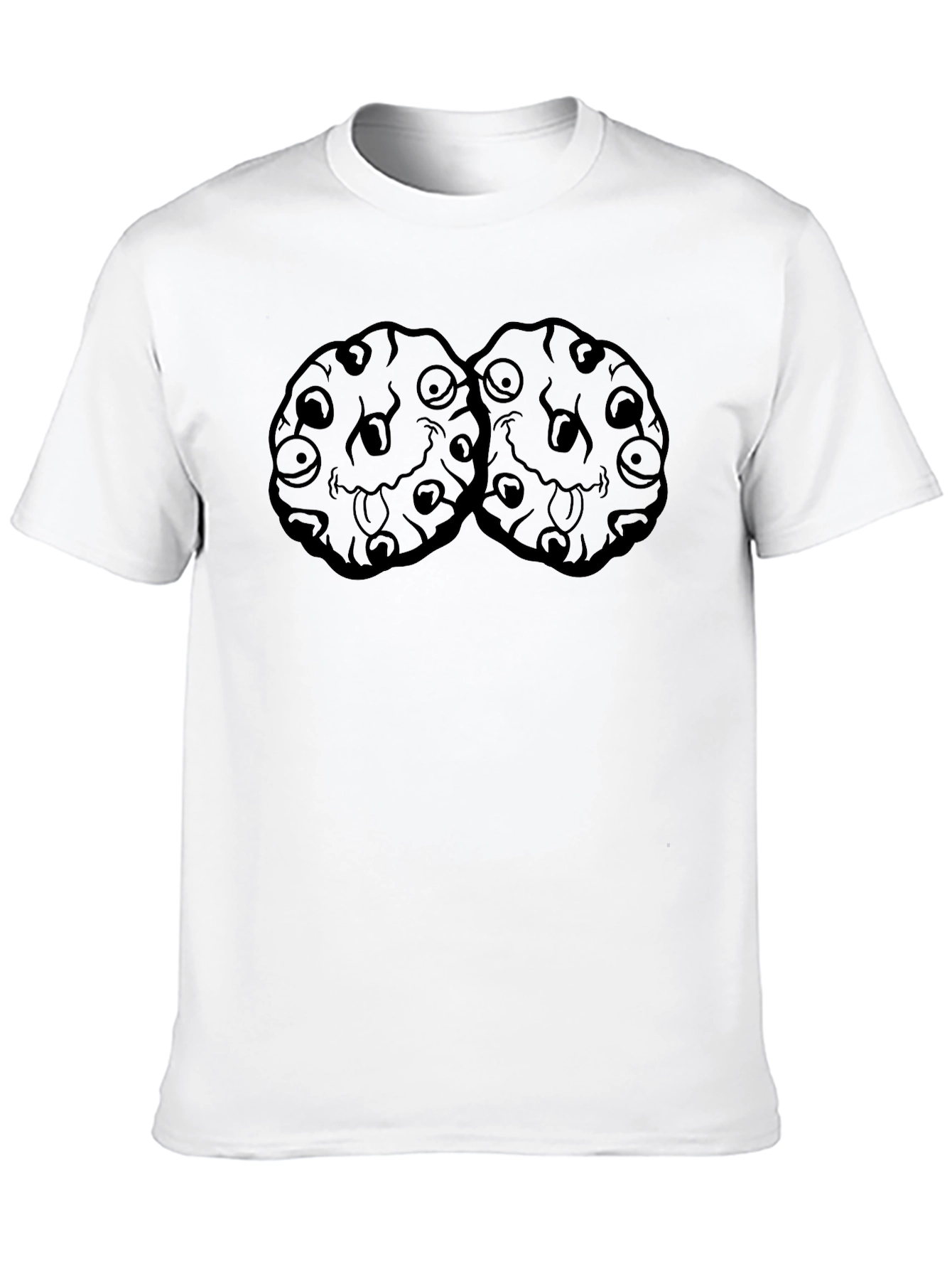 Monster Cookies Graphic Tee - Soft Black Cotton T-Shirt