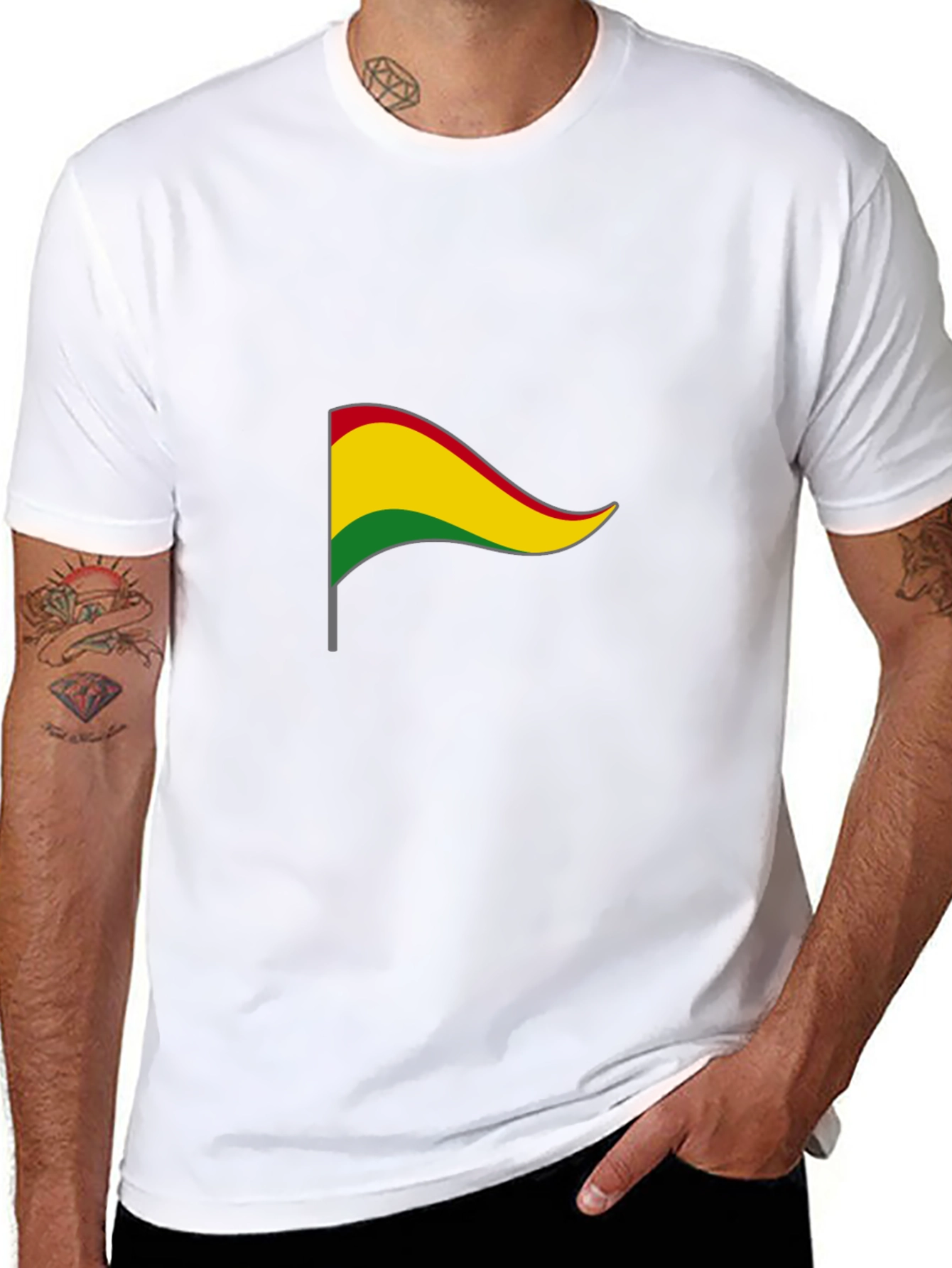 Bolivia Flag Graphic Tee - Black Unisex T-Shirt
