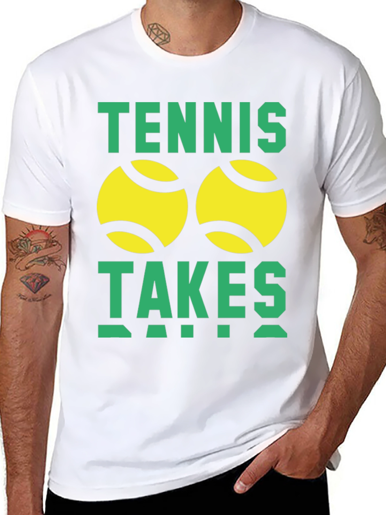 Tennis Takes Balls Graphic Tee