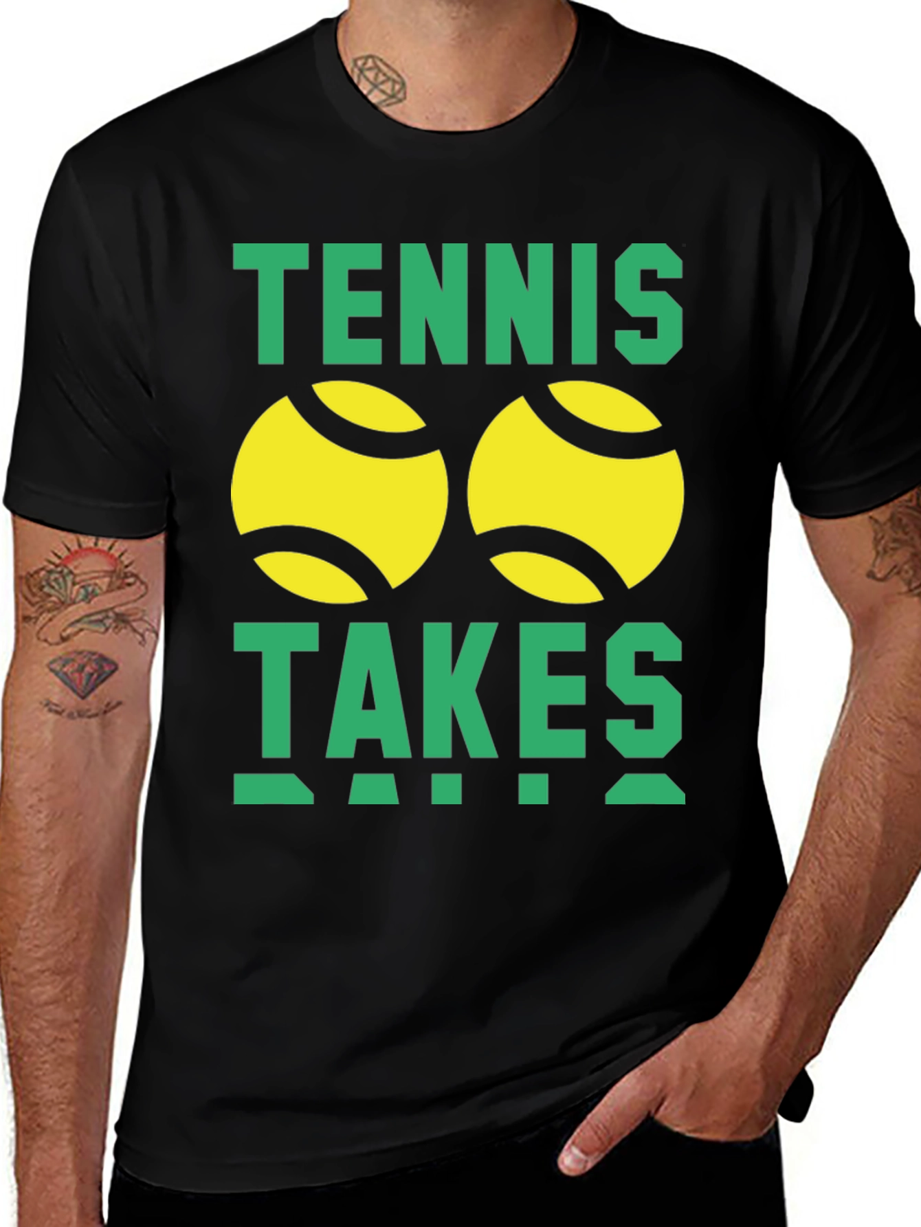 Tennis Takes Balls Graphic Tee
