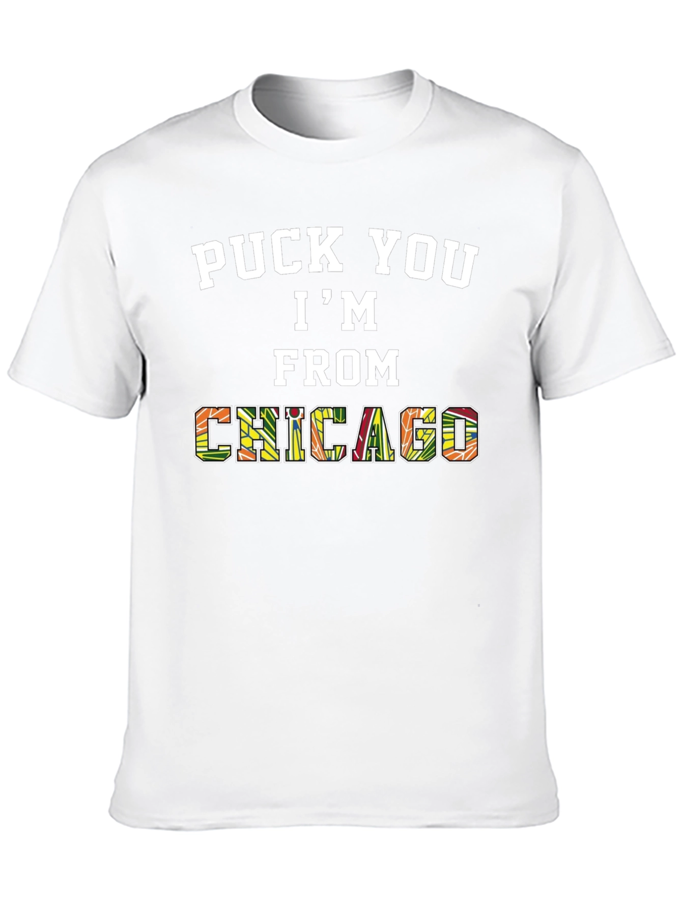 Puck You Im From Chicago Graphic T-Shirt