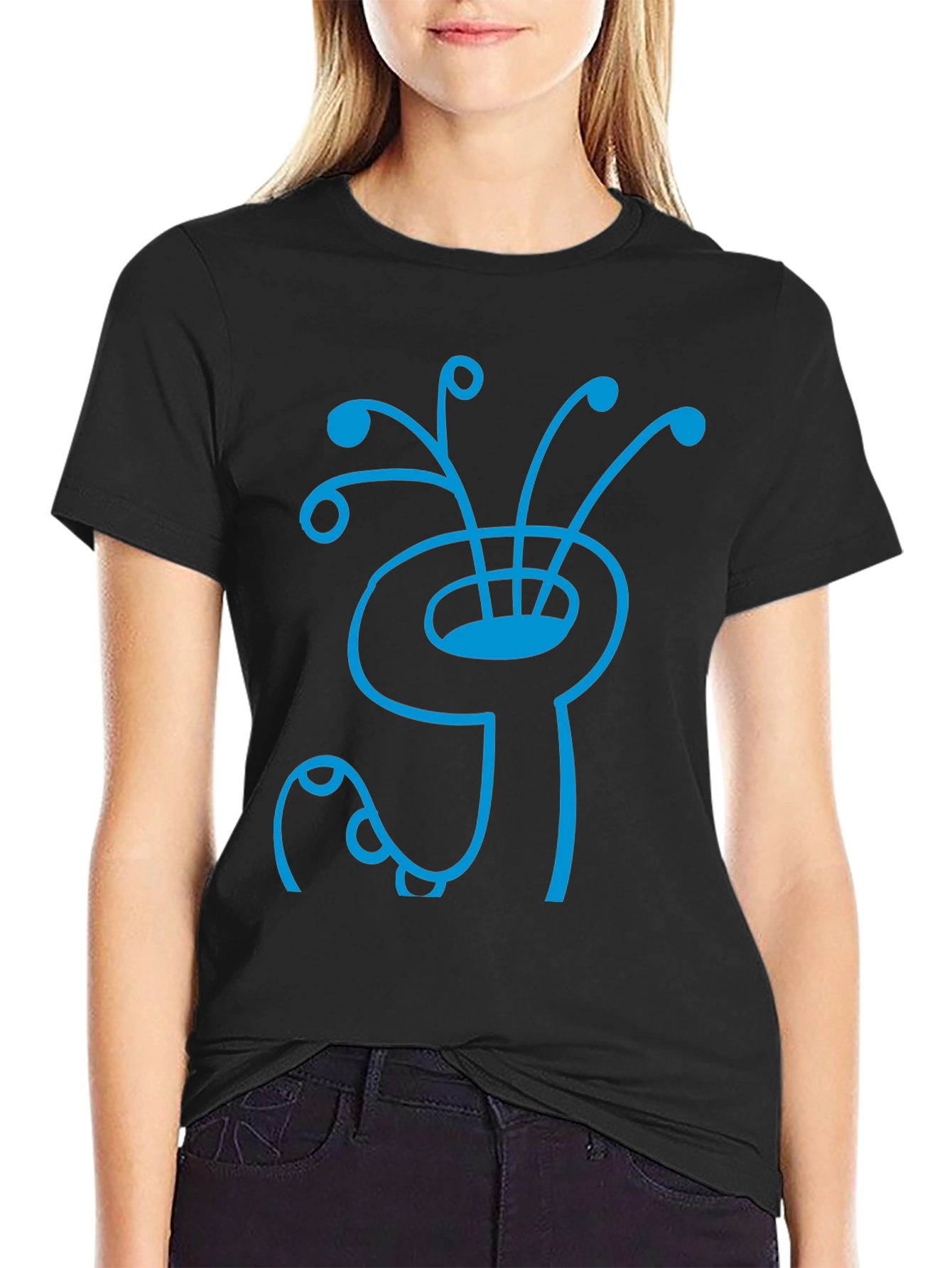 Abstract Creature Graphic Tee - Stylish Cotton Shirt