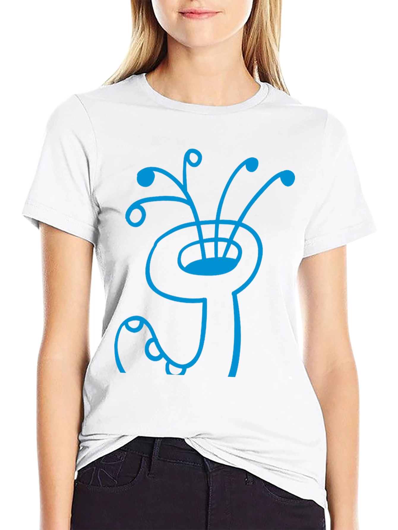 Abstract Creature Graphic Tee - Stylish Cotton Shirt