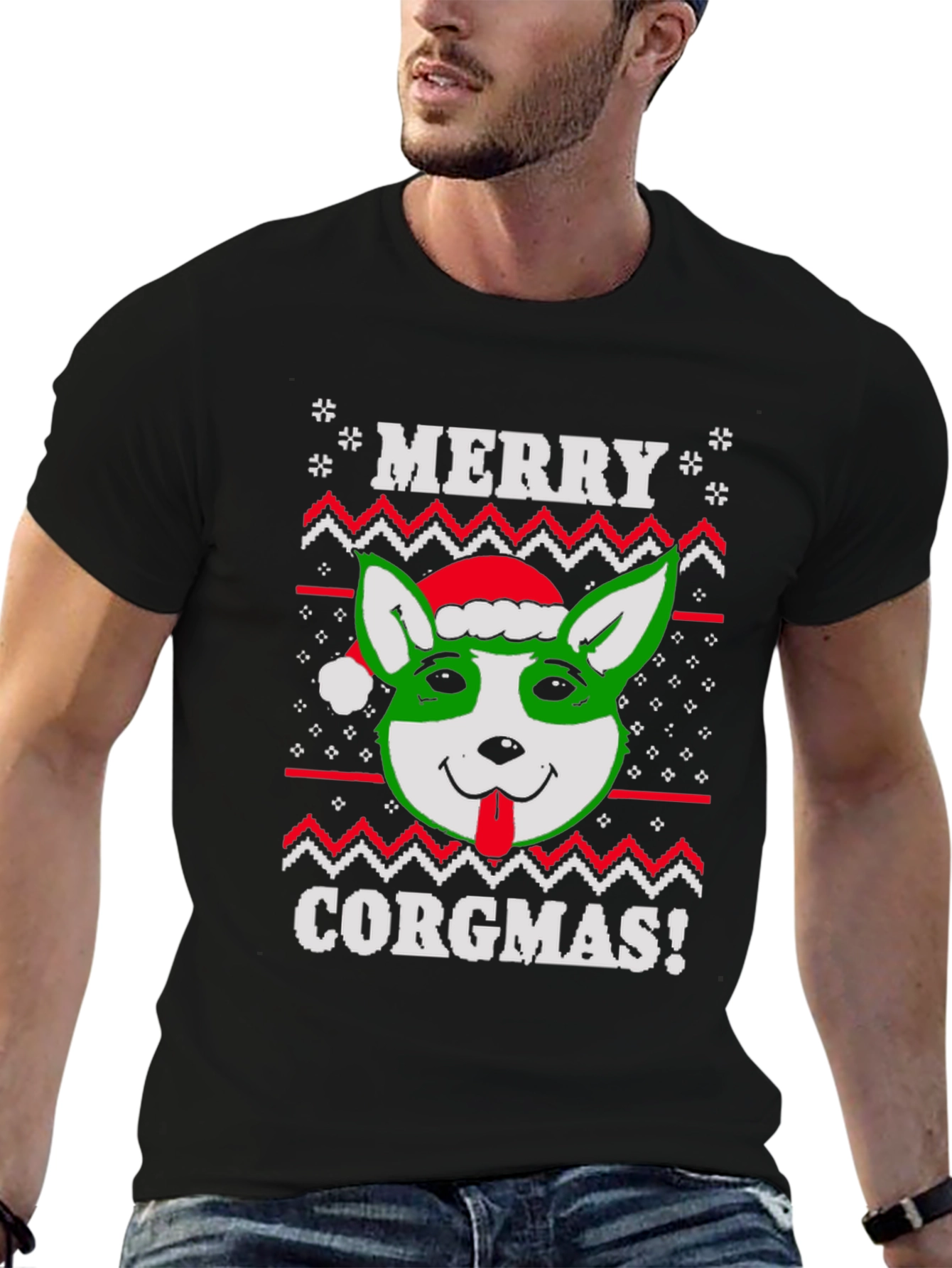 Merry Corgmas Ugly Christmas T-Shirt