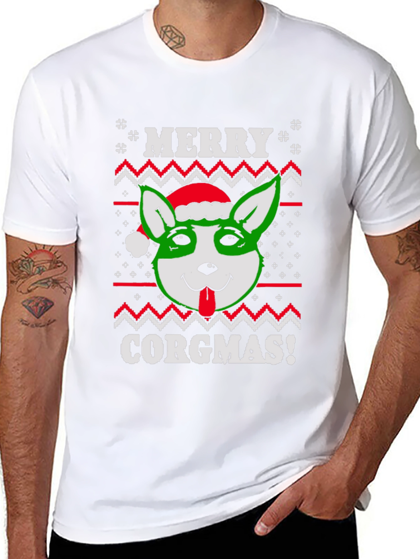 Merry Corgmas Ugly Christmas T-Shirt